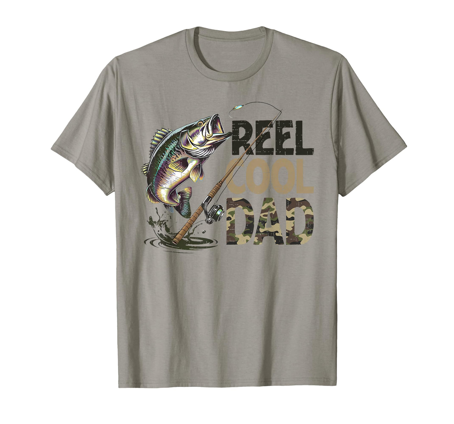 Reel Cool Dad Fishing Papa Father's Day Fisherman Fish T-Shirt