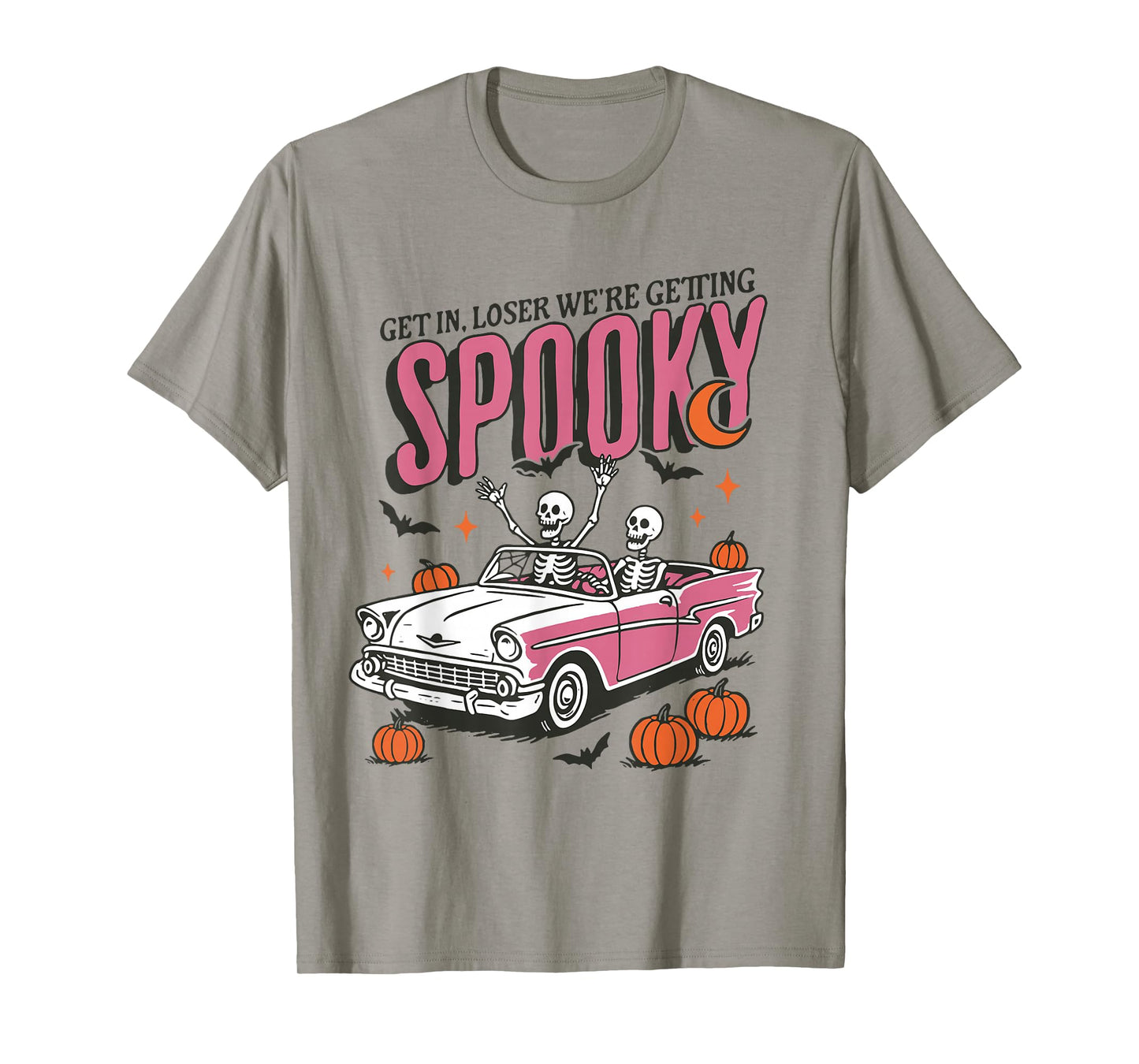 Retro Get In Losers We're Getting Spooky, Funny Halloween T-Shirt