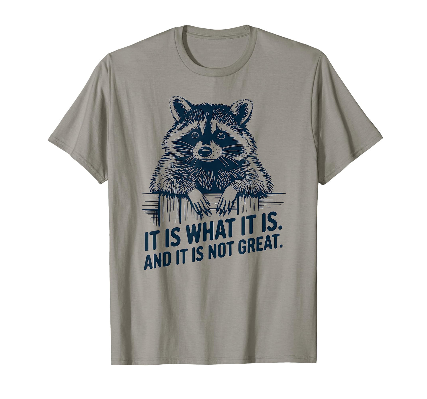 Funny Raccoon It Is What It Is Meme Design T-Shirt
