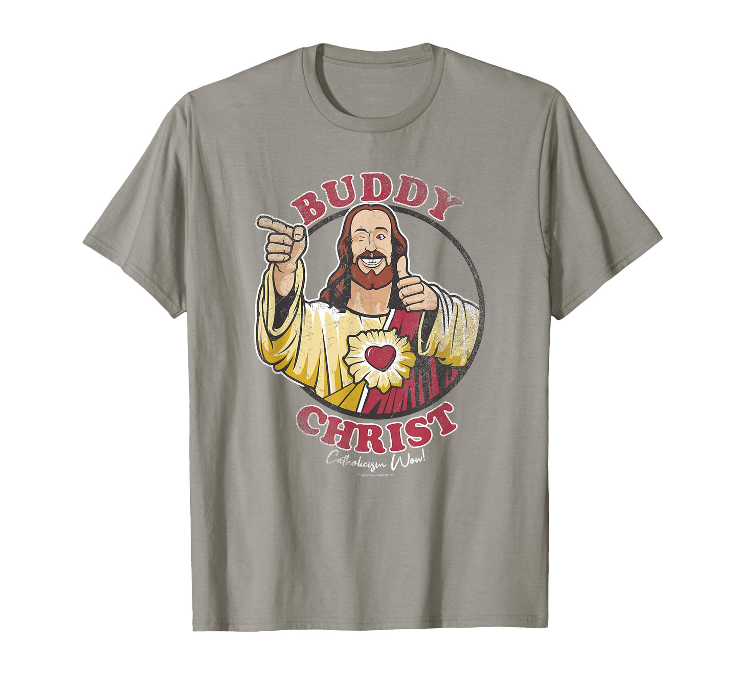 Jay and Silent Bob Buddy Christ Circle Portrait T-Shirt