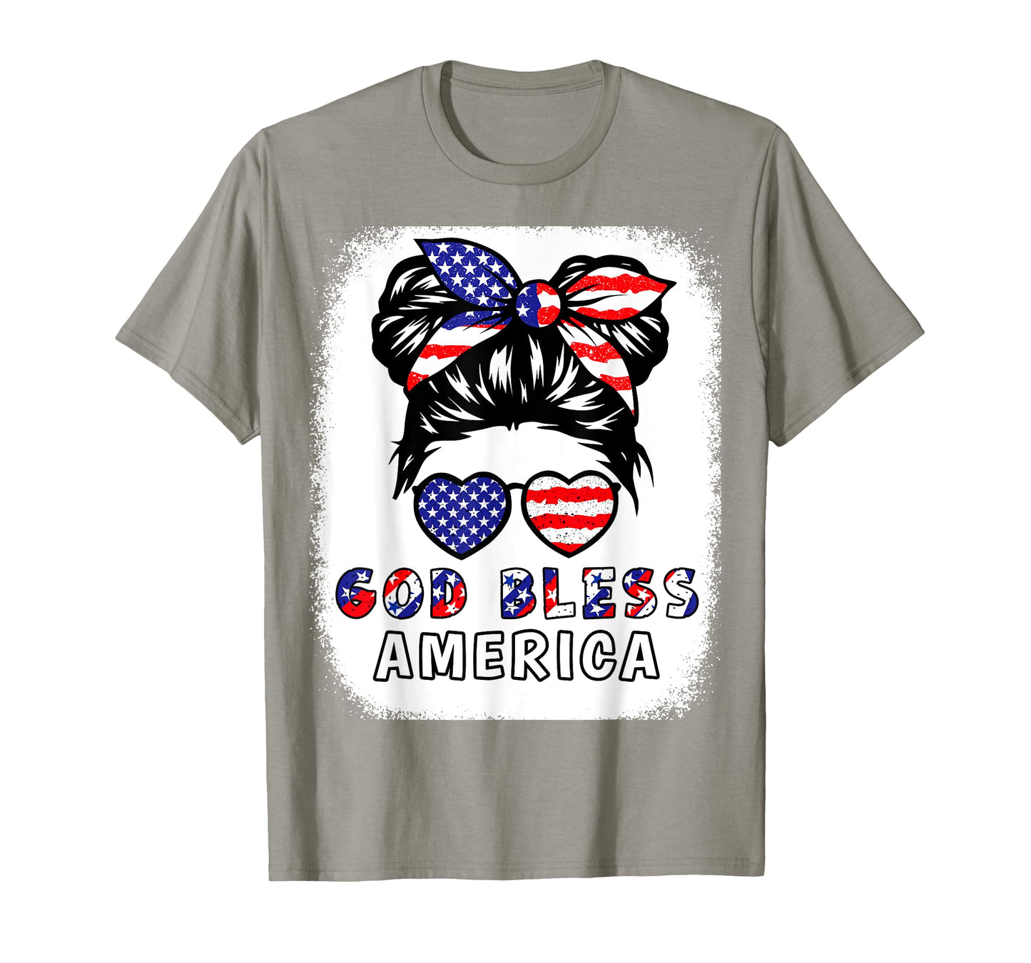 Girl God Bless America 4th July Daughter Toddler Patriotic T-Shirt