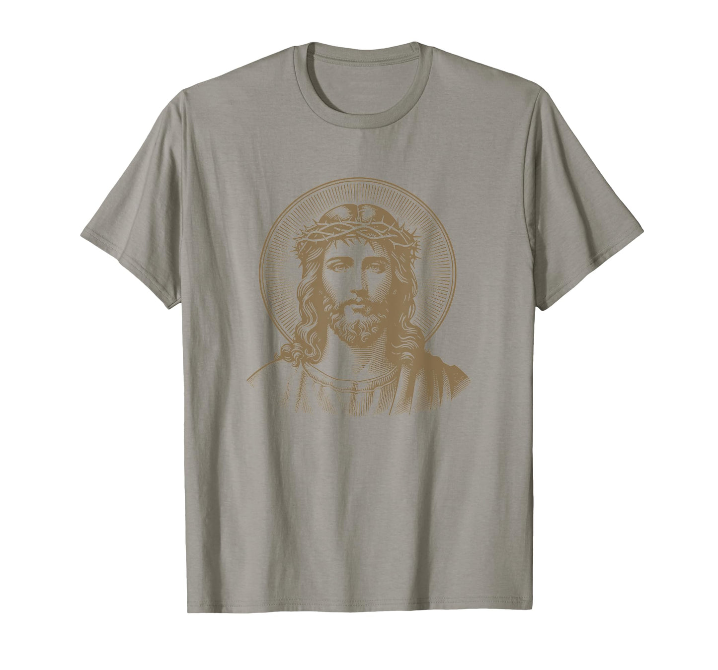 Face Of Jesus Vintage With Crown Of Thorns Faith God T-Shirt