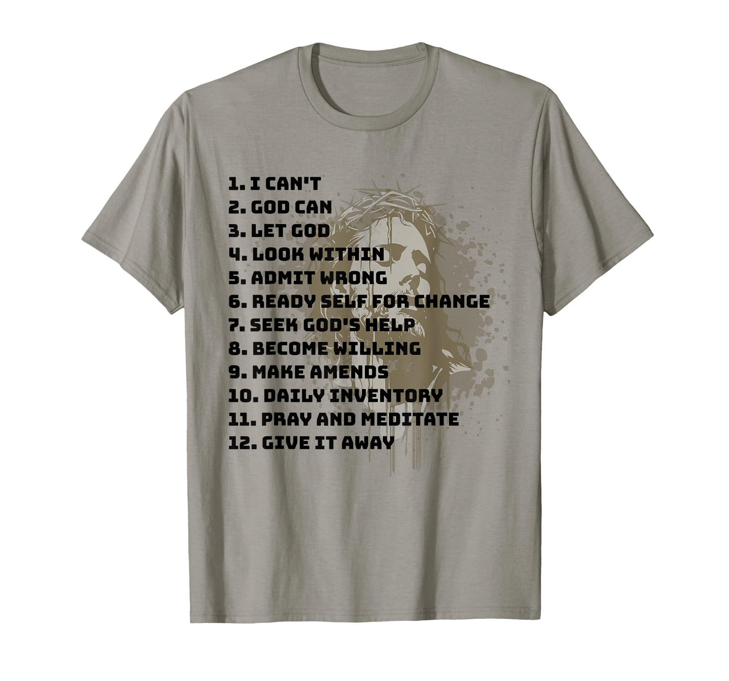 Celebrate the Recovery Christian Cross 12 Step Guide Pray T-Shirt