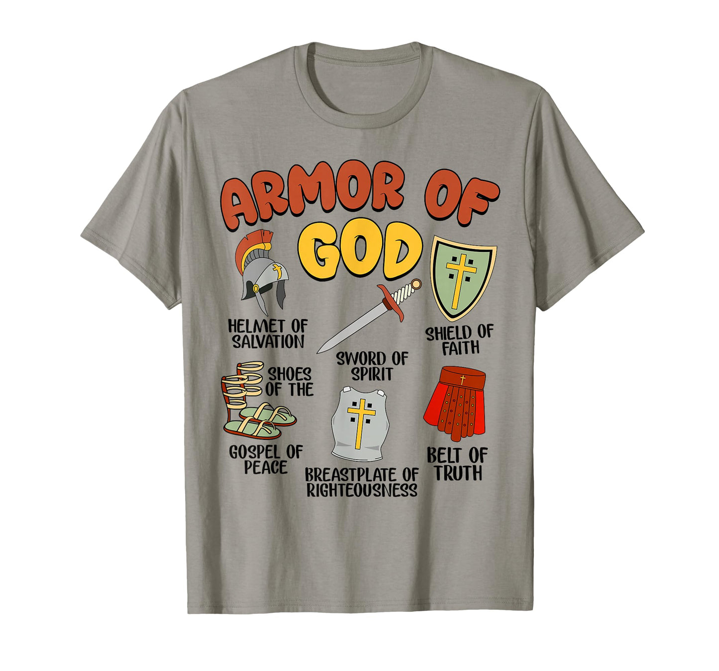 Christian Boys Armor of God Bible Verse Scripture Religious T-Shirt