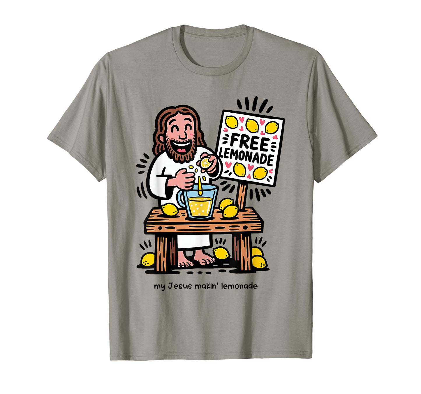 Jesus Making Lemonade Cute Christian Gifts for Boys and Girl T-Shirt