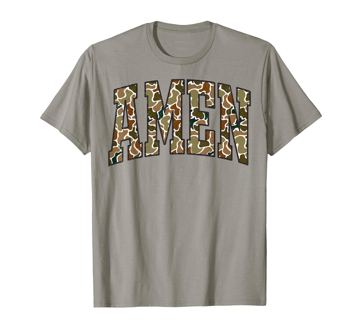 Retro Camo Amen Jesus Camouflage Christian Men Women Hunting T-Shirt