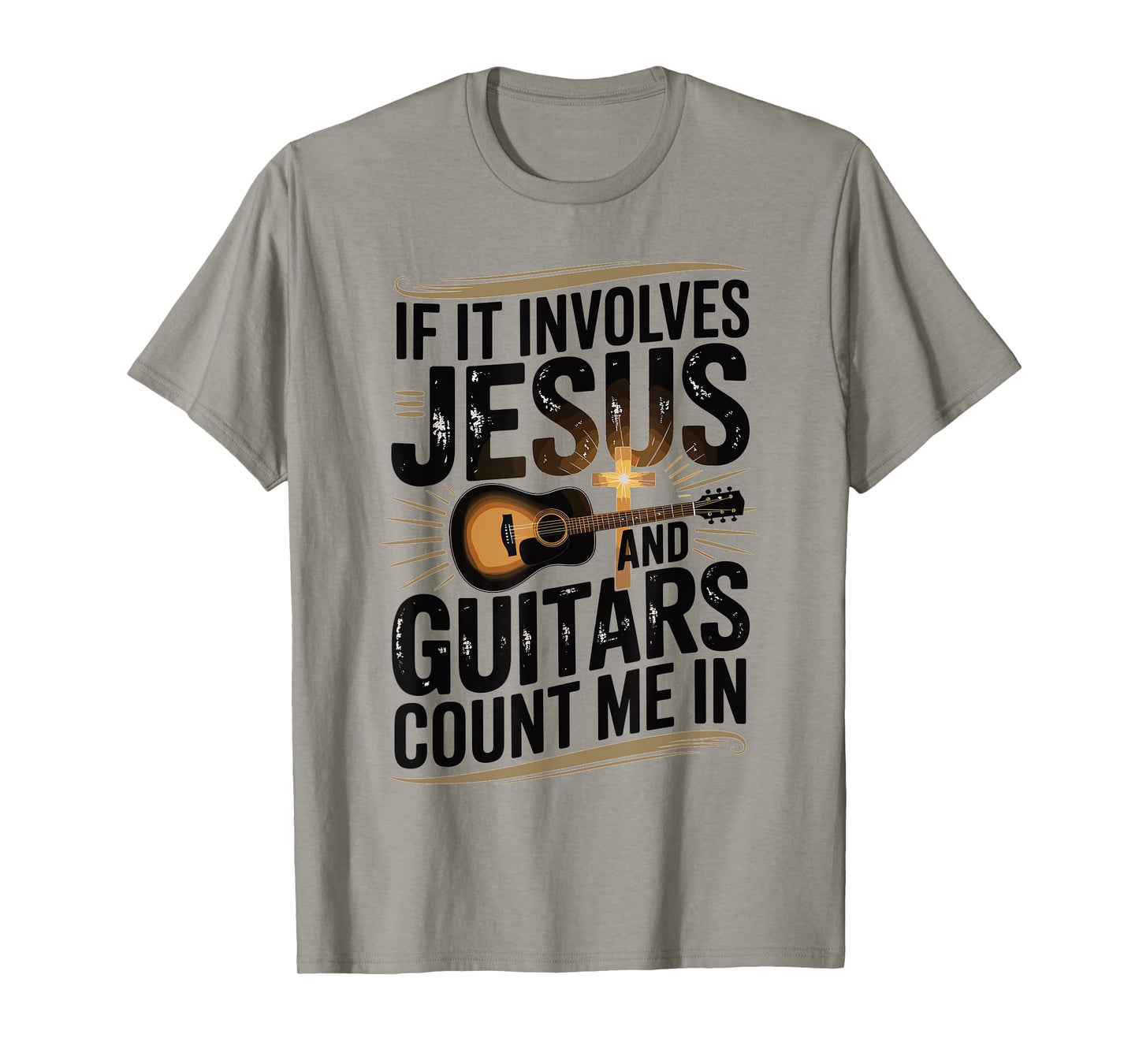 If It Involves Jesus and Guitars Cute Christian Music Lover T-Shirt