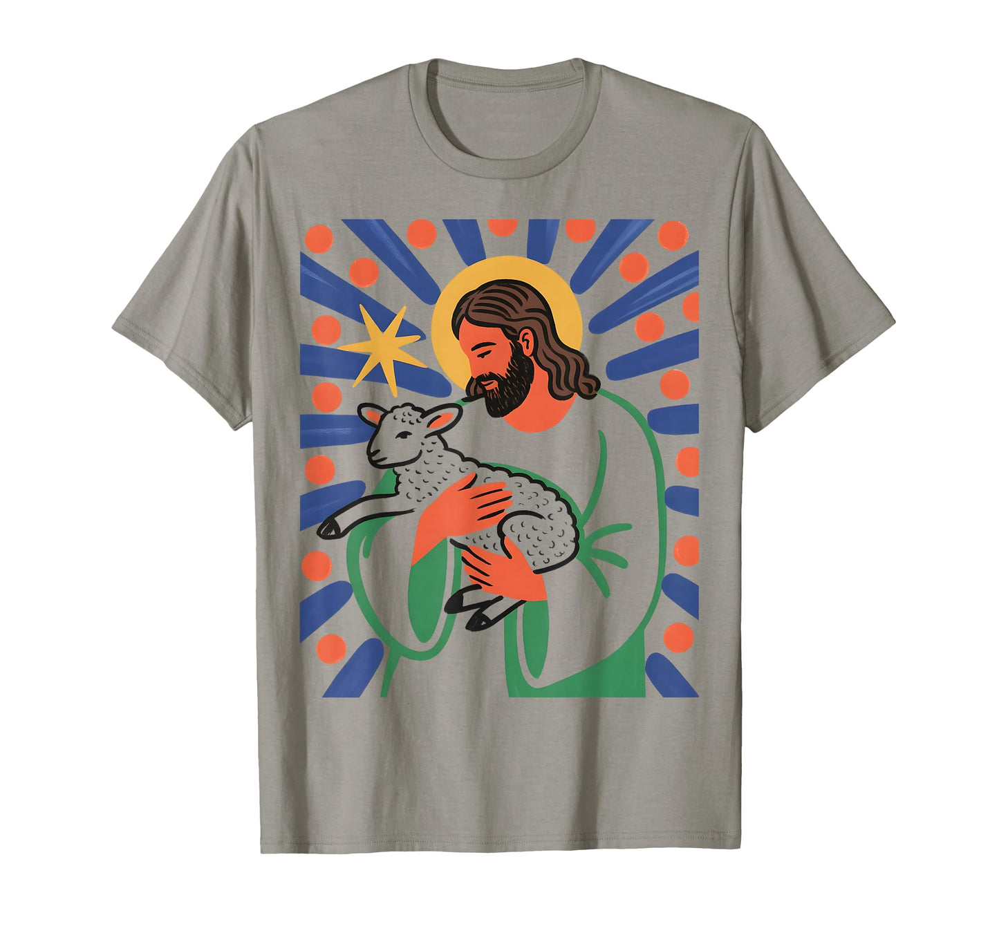 Faith Shepherd Lamb Peaceful Divine Spiritual Design T-Shirt