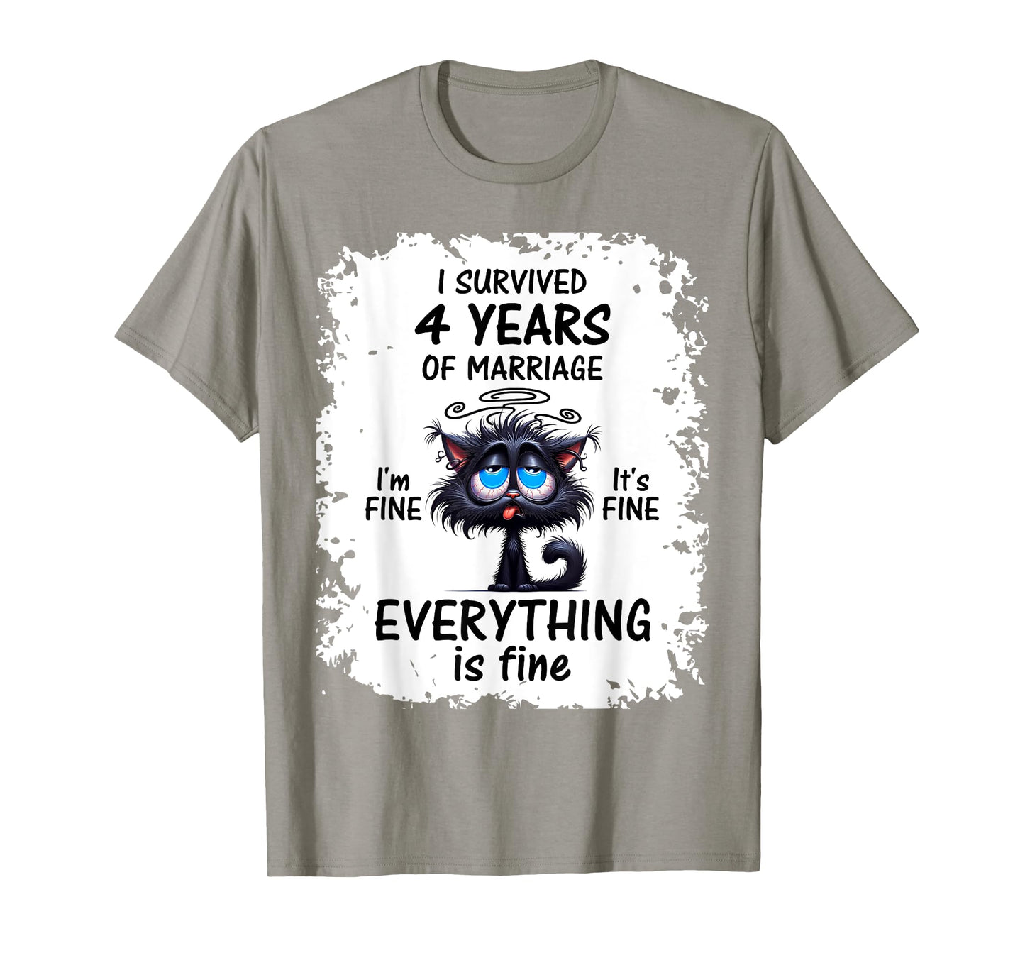 Linen Wedding I Survived 4 Years Of Marriage T-Shirt