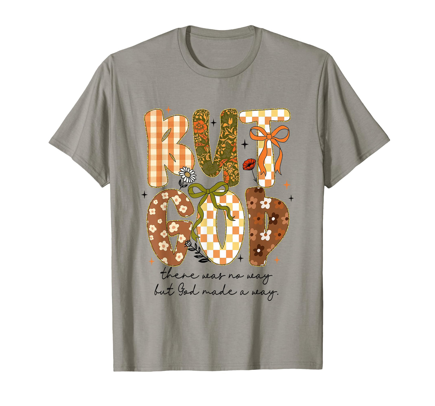 Floral But God Fall Christian Coquette Bow Religious Faith T-Shirt