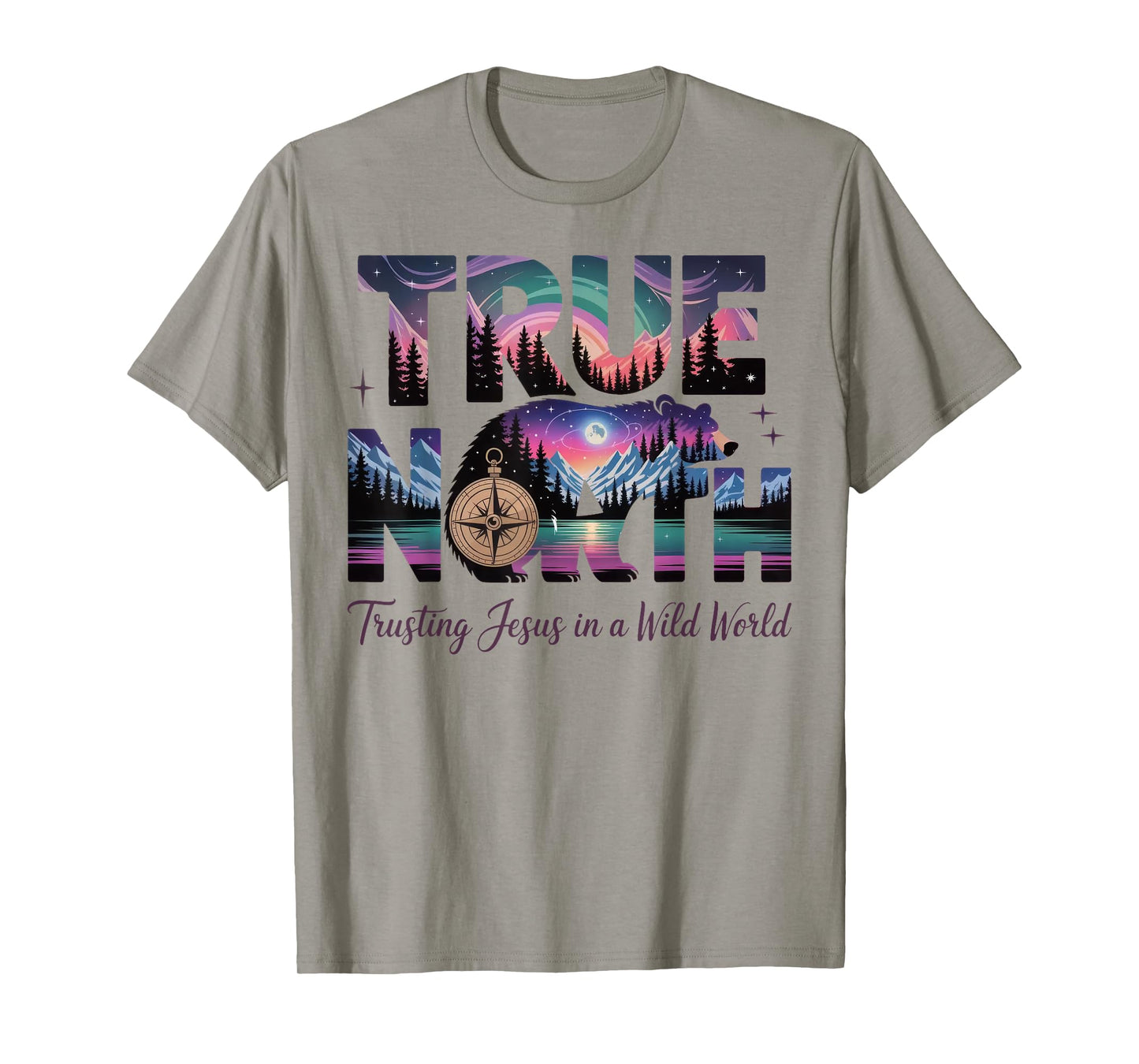 True North Trusting Jesus in a Wild World Bear Summer Camp T-Shirt