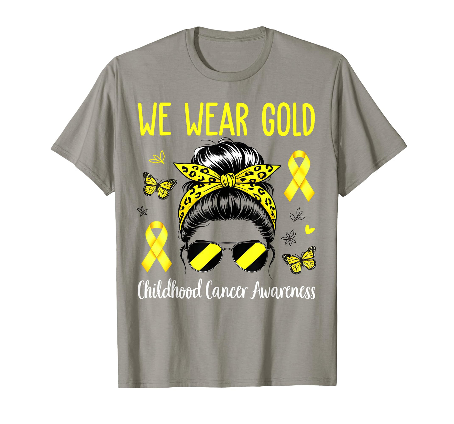 In September We Wear Gold Childhood Cancer Awareness Ribbon T-Shirt