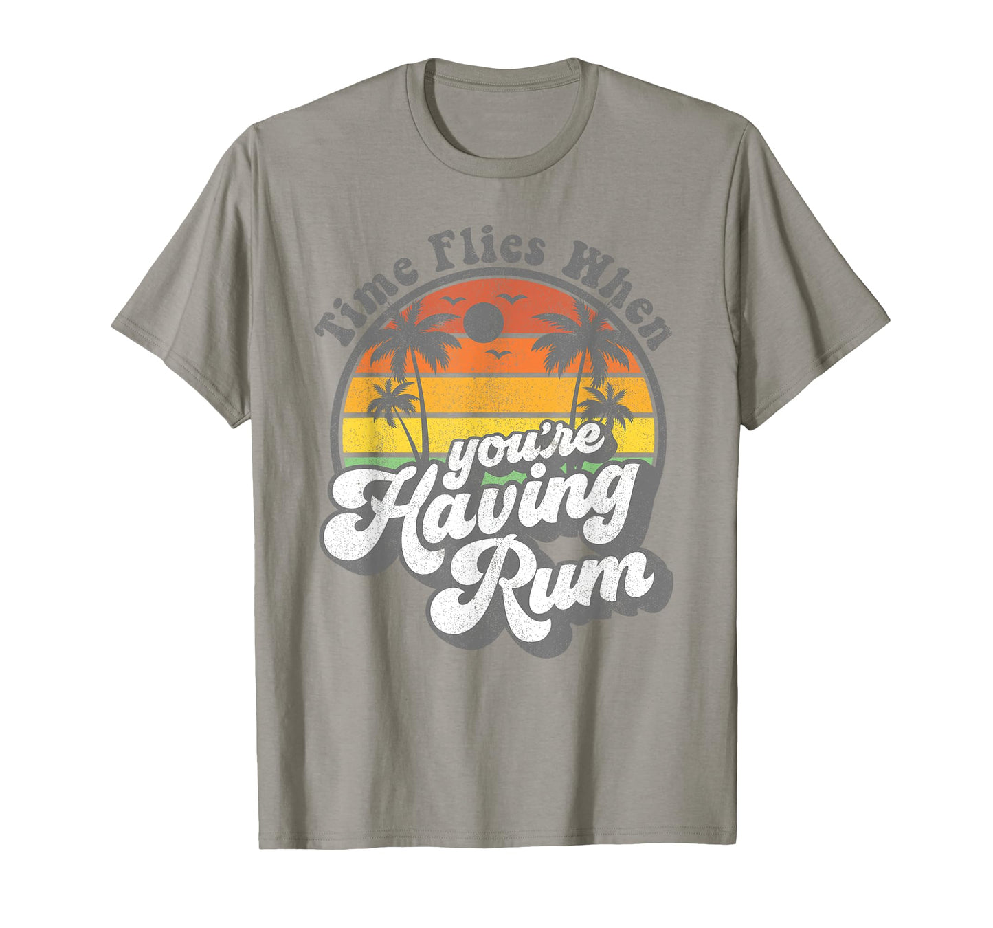 Funny Time Flies When You're Having Rum Beach Cute Vacation T-Shirt