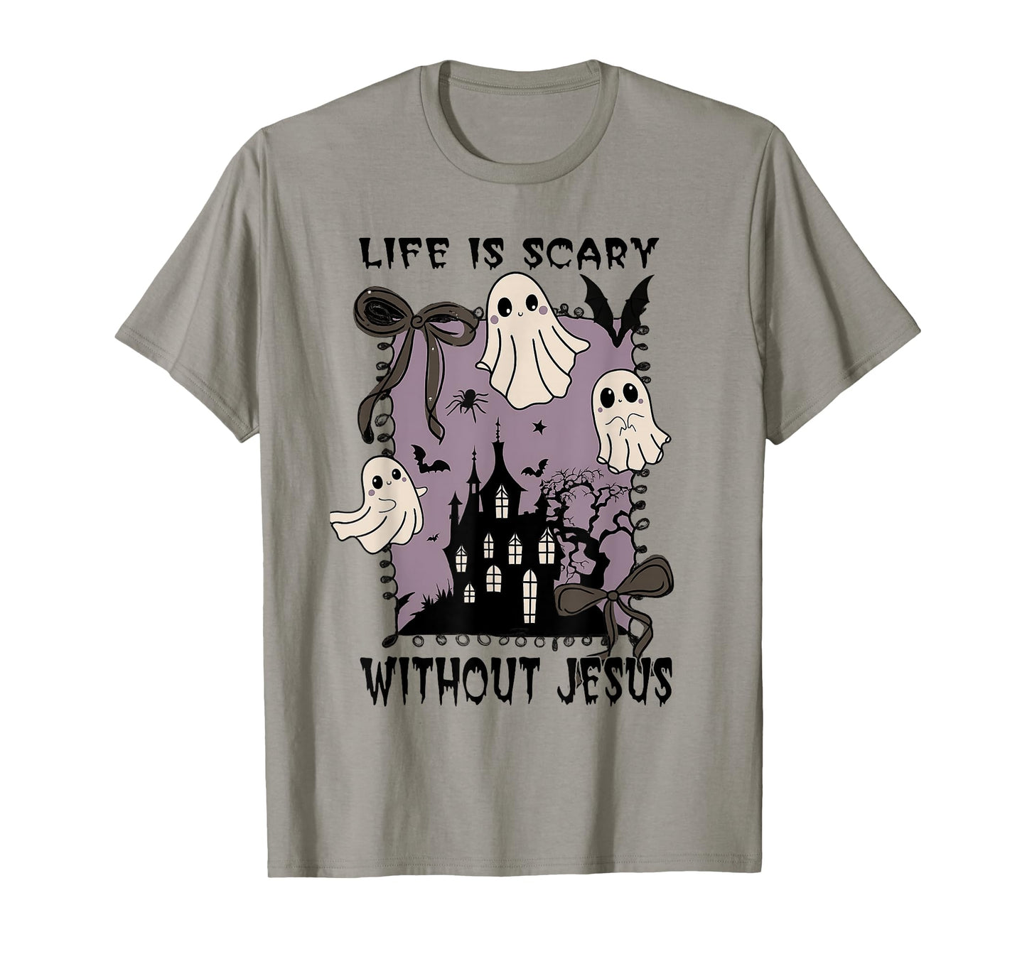 Spooky Life is Scary Without Jesus Christian Halloween T-Shirt