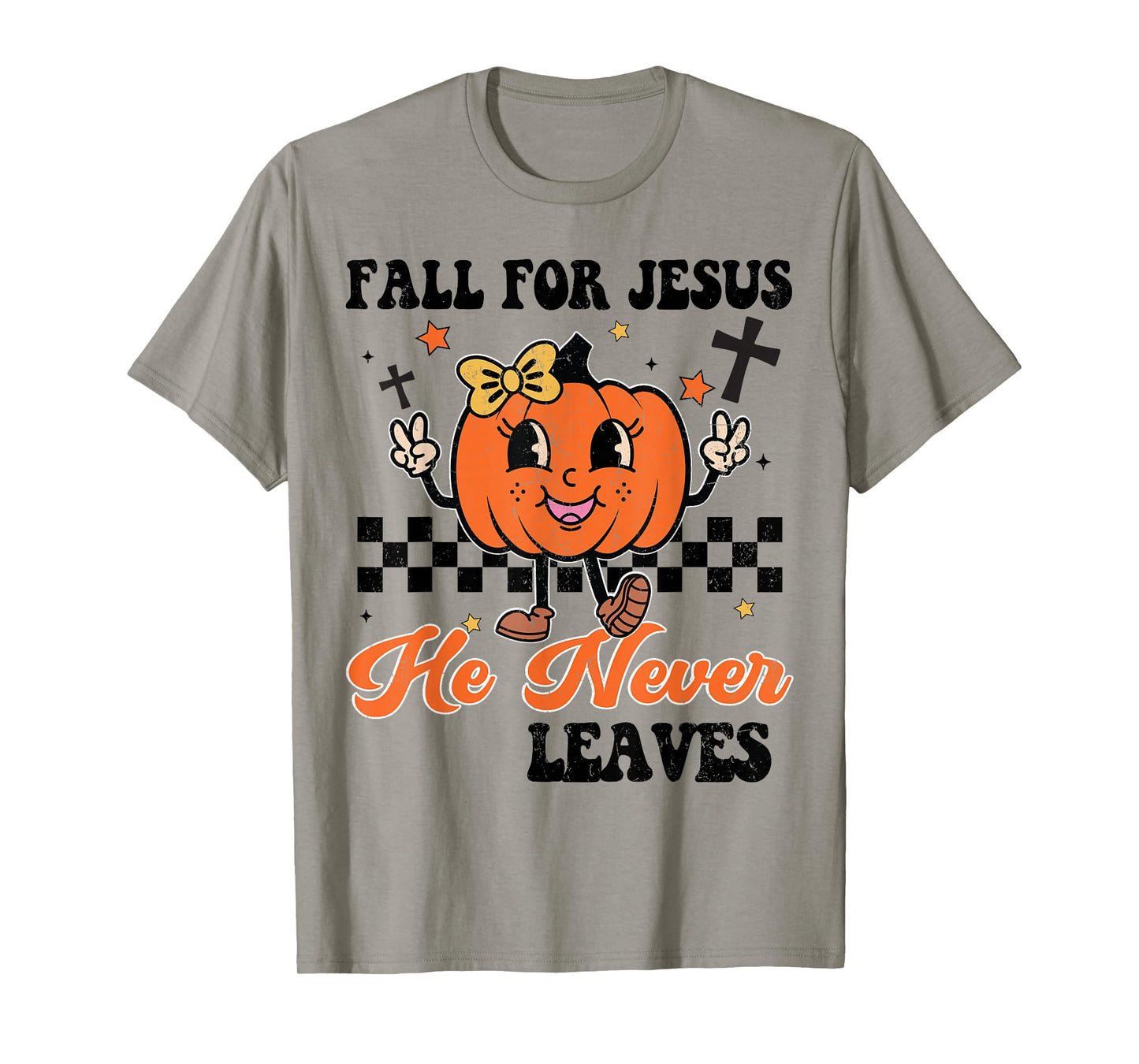 Girl Christian Halloween Fall For Jesus Never Leaves Toddler T-Shirt