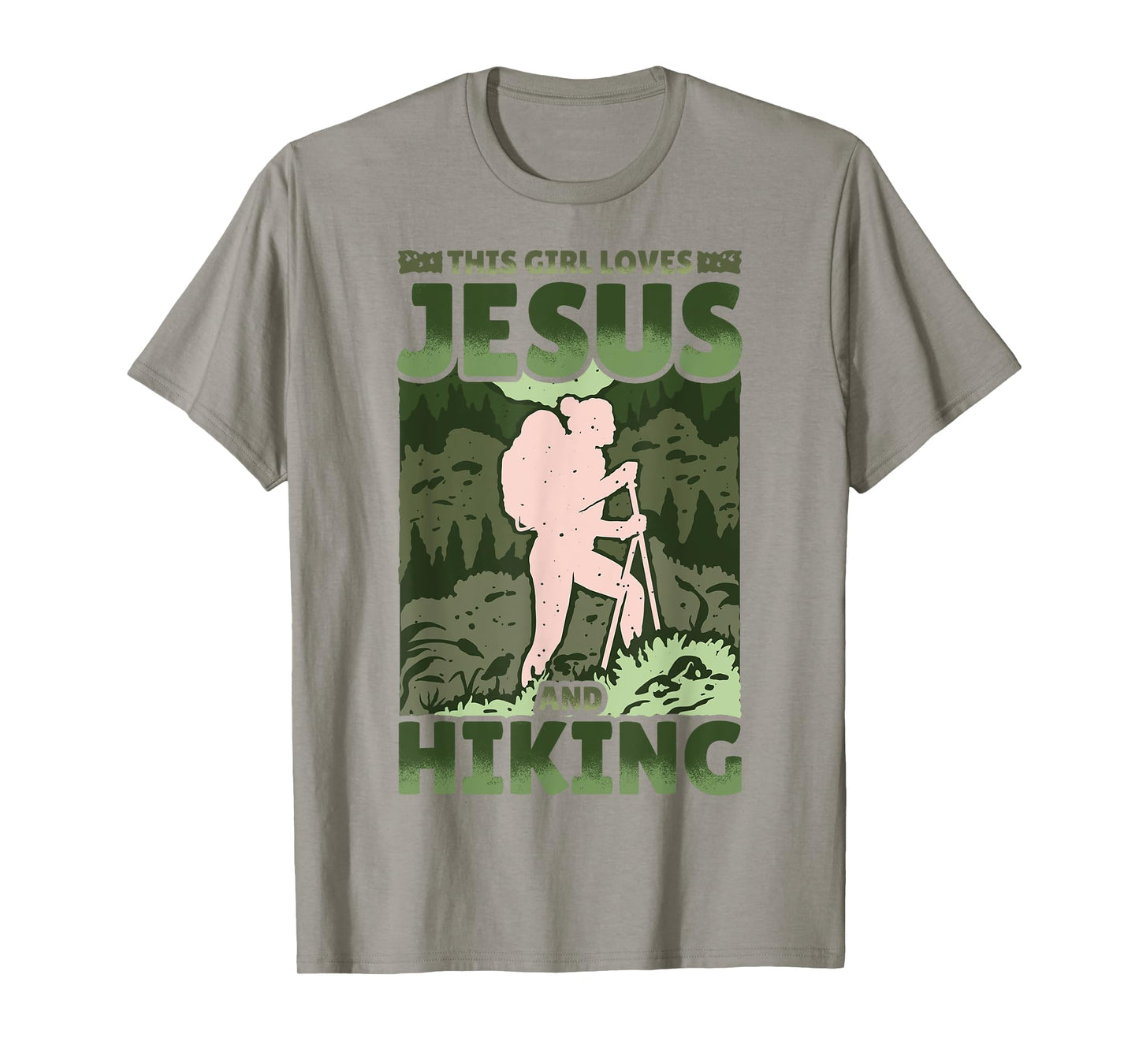 Hiking Lover Christian Protestant Religion Faith Jesus Funny T-Shirt