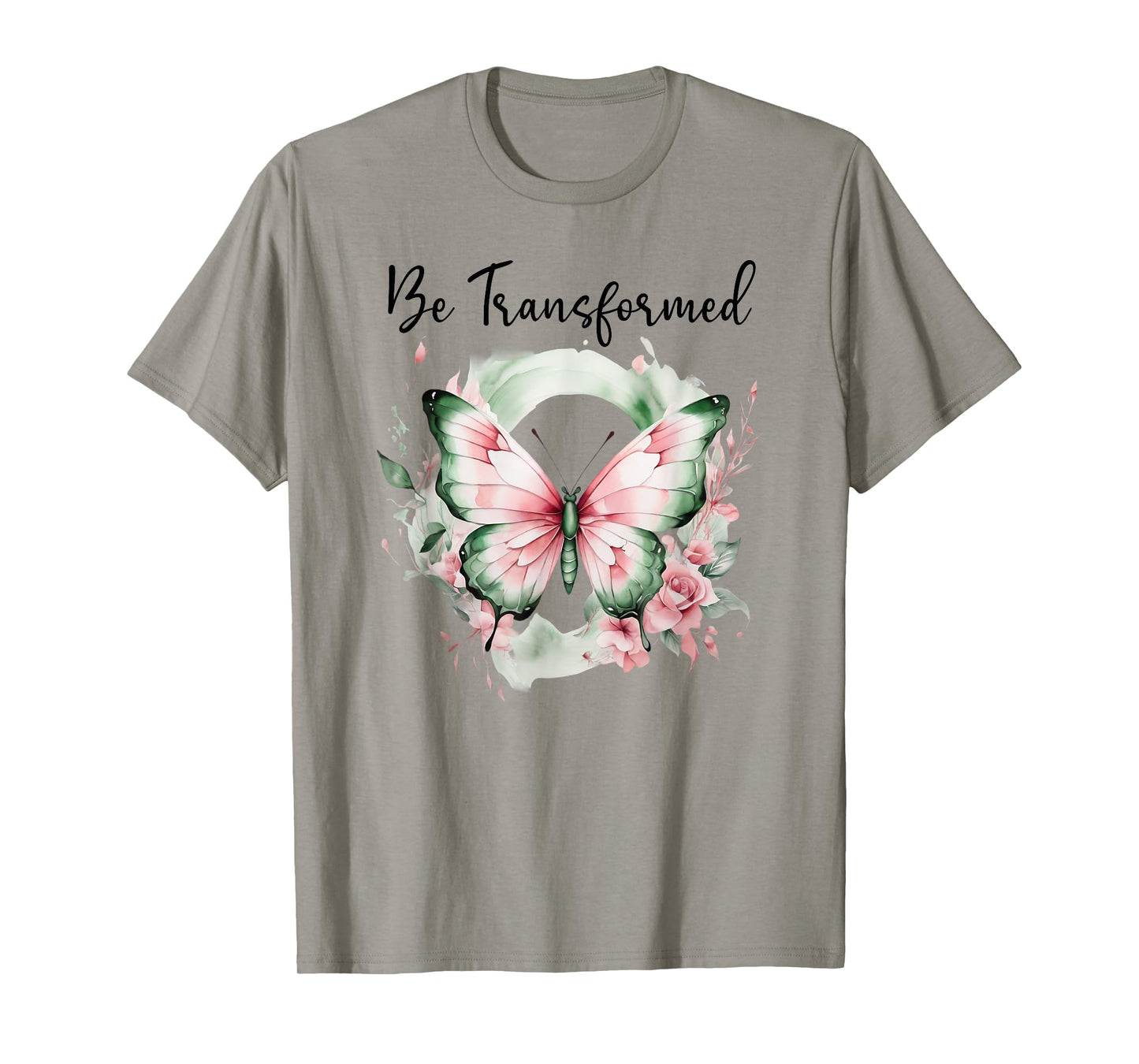 Be Transformed Romans 12:2 Butterfly Christian Bible Verse T-Shirt