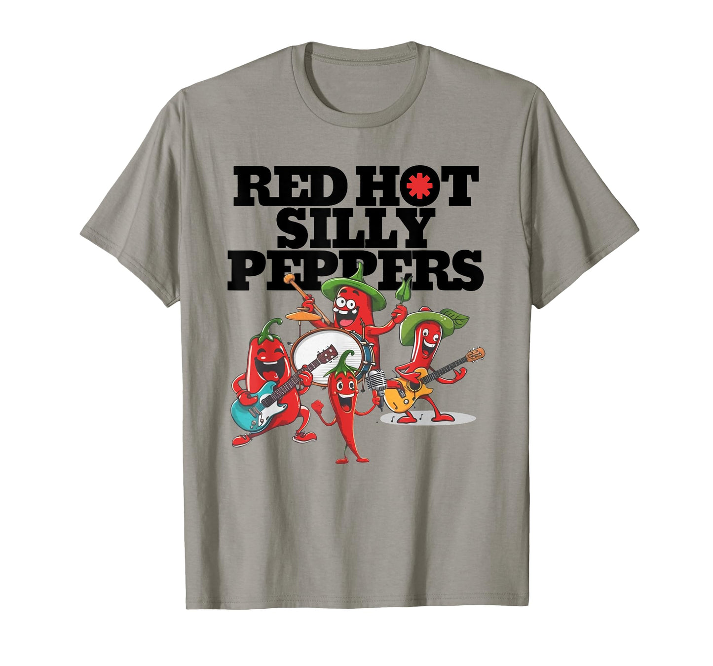Red Hot Silly Peppers Funny Parody Cute Chilli Music Band T-Shirt