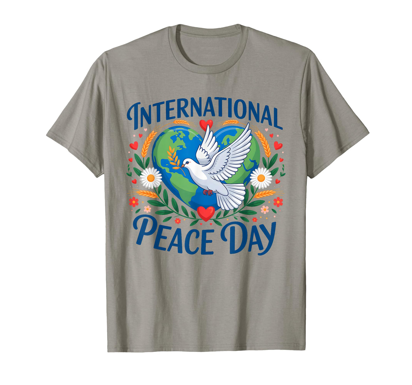 World Peace Day Peace Bird Hearts International Day of Peace T-Shirt
