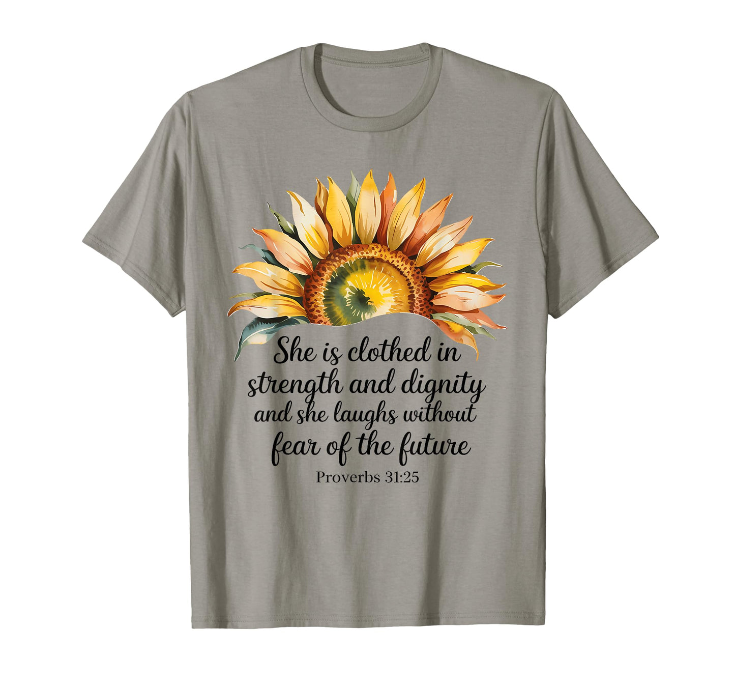 Christian Faith Love Sunflower Scripture Religious T-Shirt