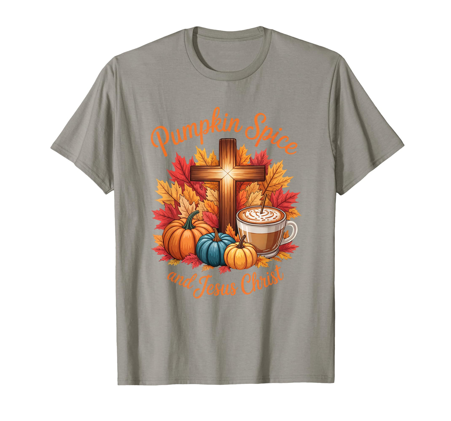 Pumpkin Spice and Jesus Christ Funny Fall Christian T-Shirt
