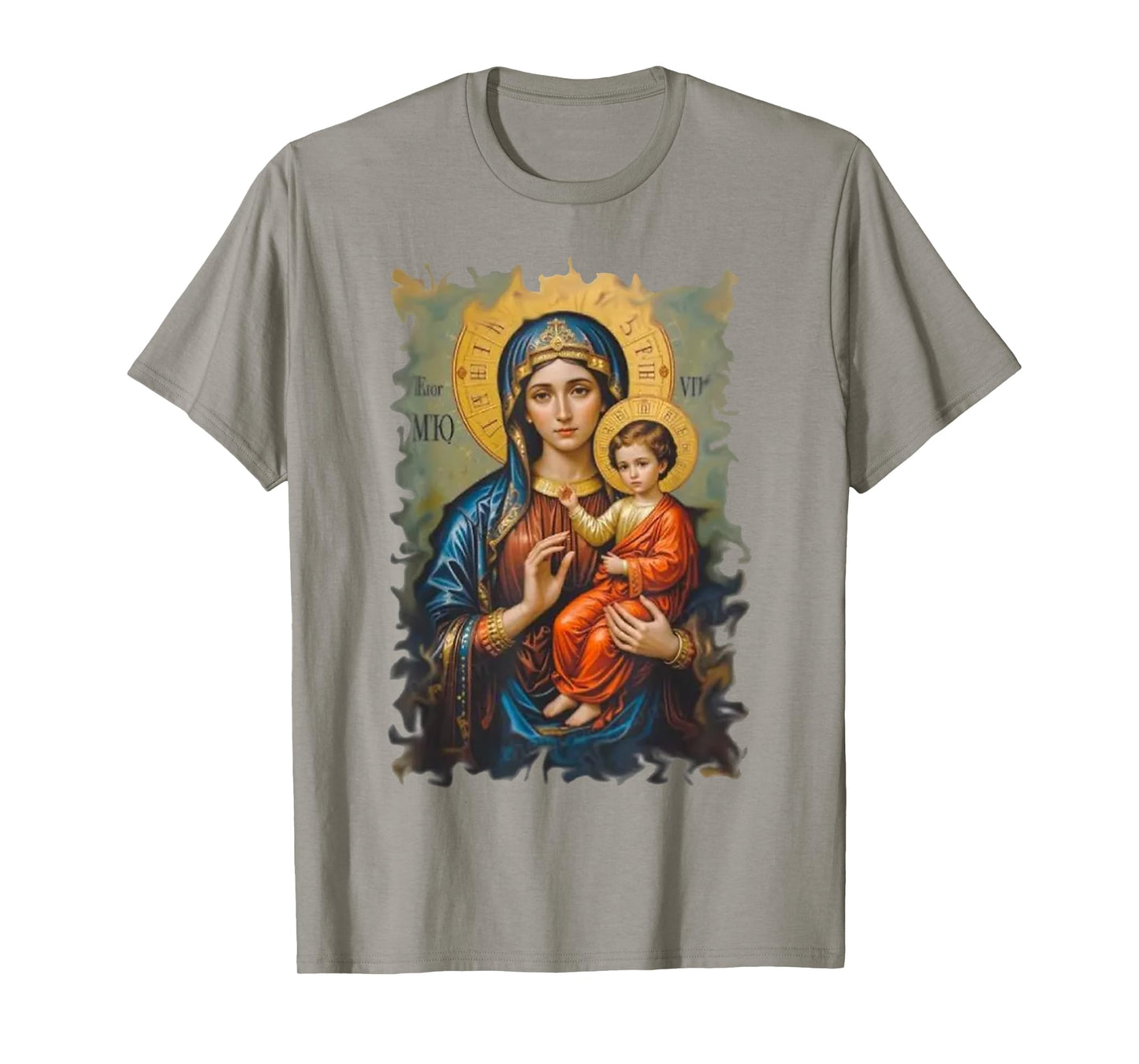 Blessed Virgin Mary and Baby Jesus Vintage Art Style Classic T-Shirt
