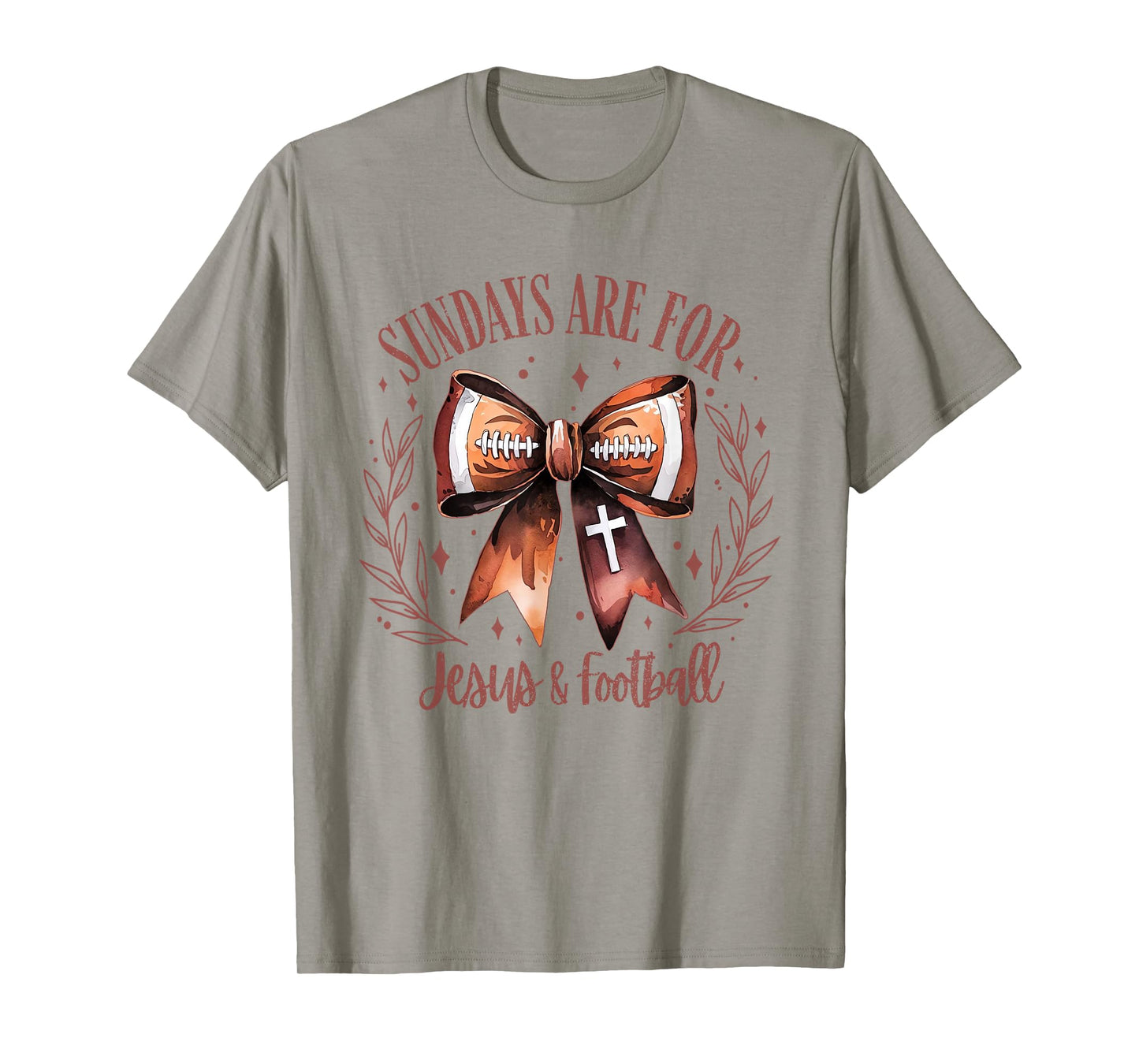 Sundays are for Jesus and Football Cottage Bow T-Shirt