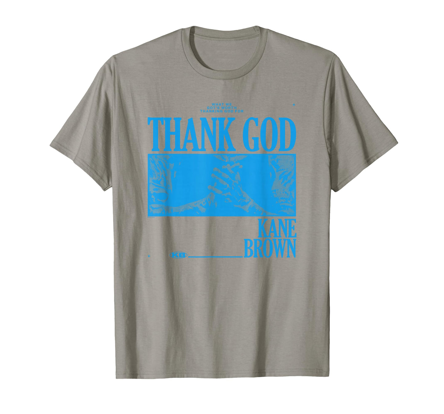 Kane Brown Thank God White & Blue Country Music Artist T-Shirt