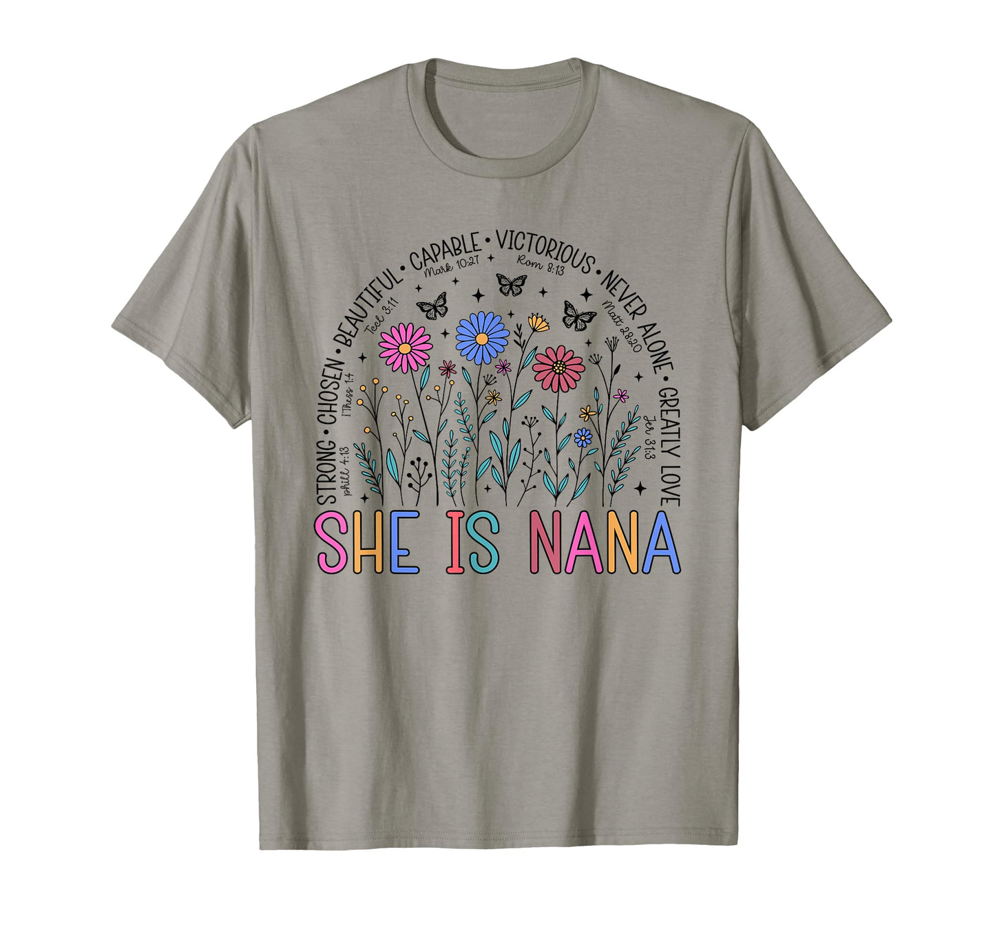 She is Nana Christian Mother's Day Religious Grandma T-Shirt