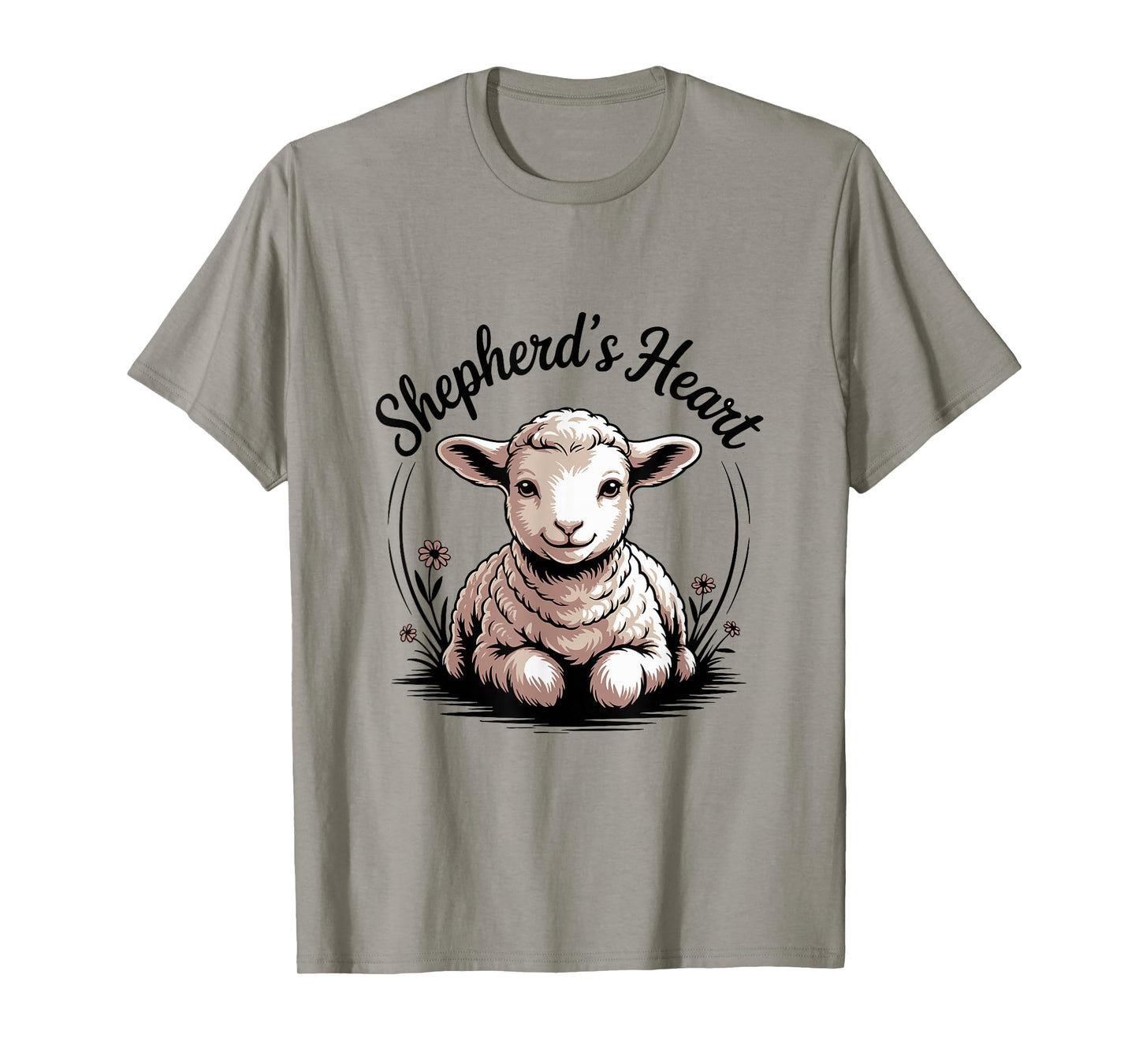 Shepherd’s Heart Christian Lamb with Faith Symbol of Care T-Shirt