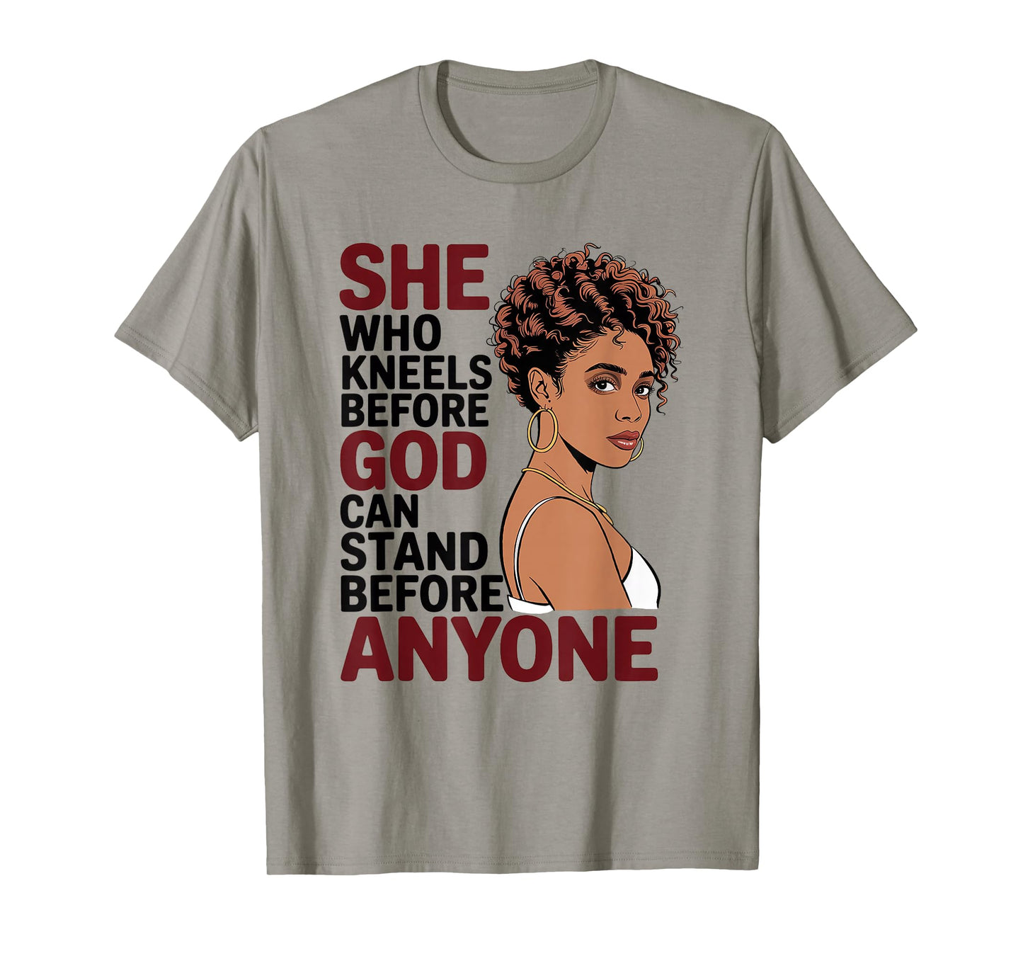 Black Woman Pride African American Christian Faith T-Shirt