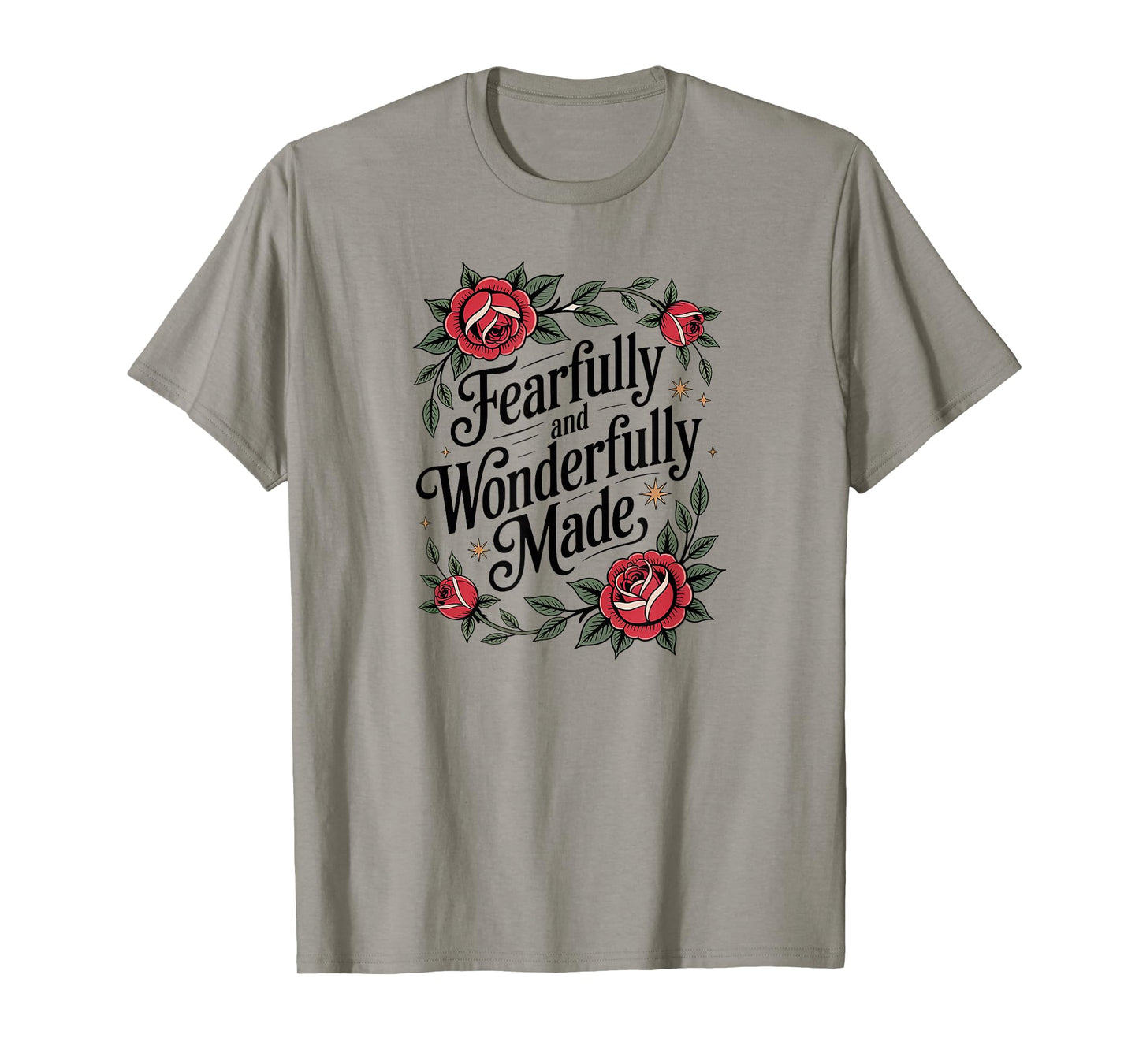 Fearfully and Wonderfully Made Floral Christian T-Shirt