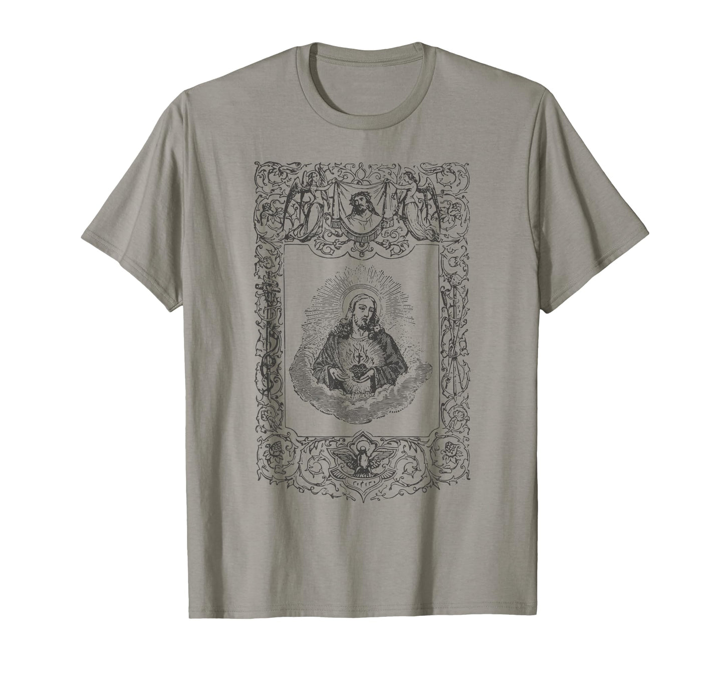 Sacred Heart of Jesus Christ Vintage Catholic Art Gifts INRI T-Shirt