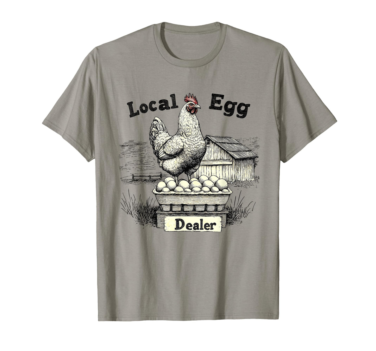 Local Egg Dealer Retro Chicken Funny Farmer Easter T-Shirt
