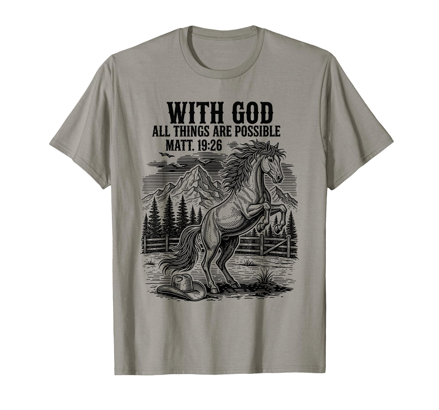Cowboy Bible Scripture Verse Western Jesus for Mens Jockey T-Shirt