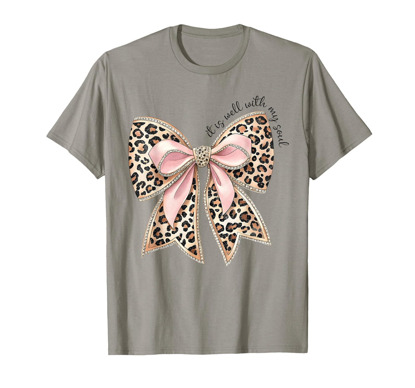 It is Well with My Soul Leopard Bow Christian T-Shirt