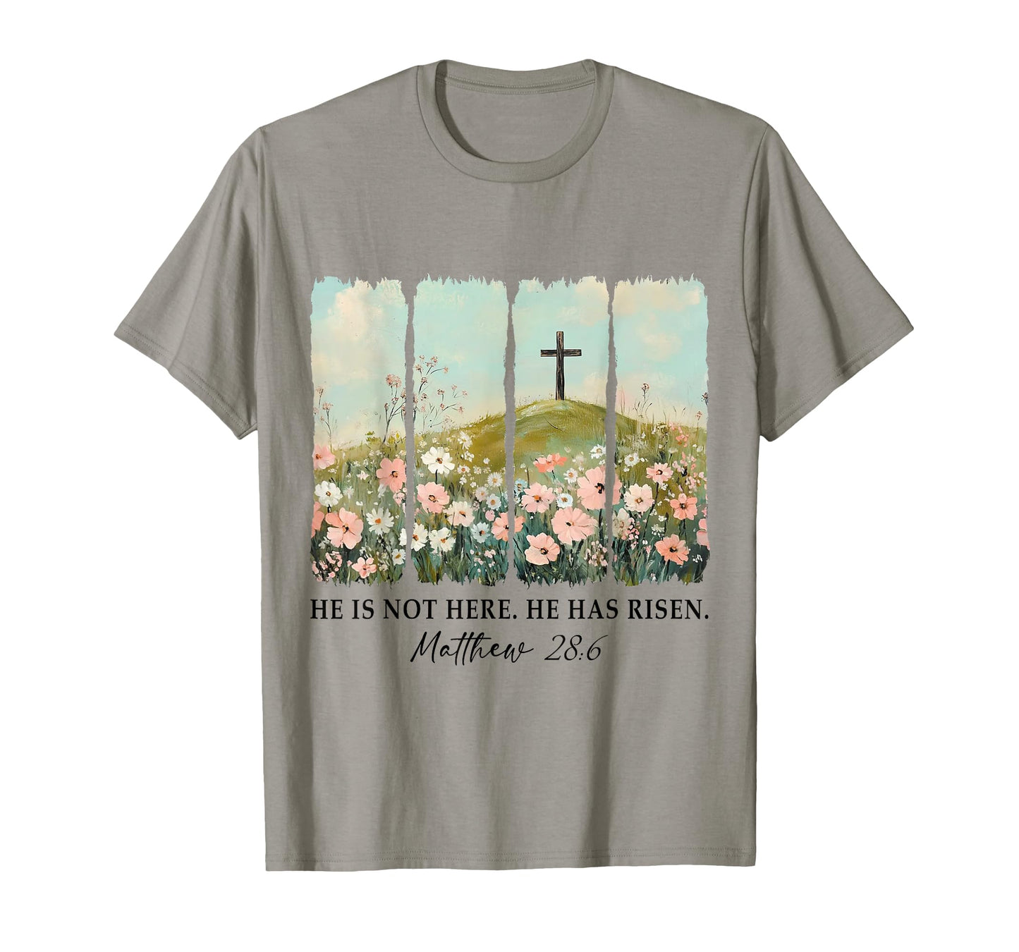 Easter Christian Jesus He Is Not Here He Has Risen Matthew T-Shirt