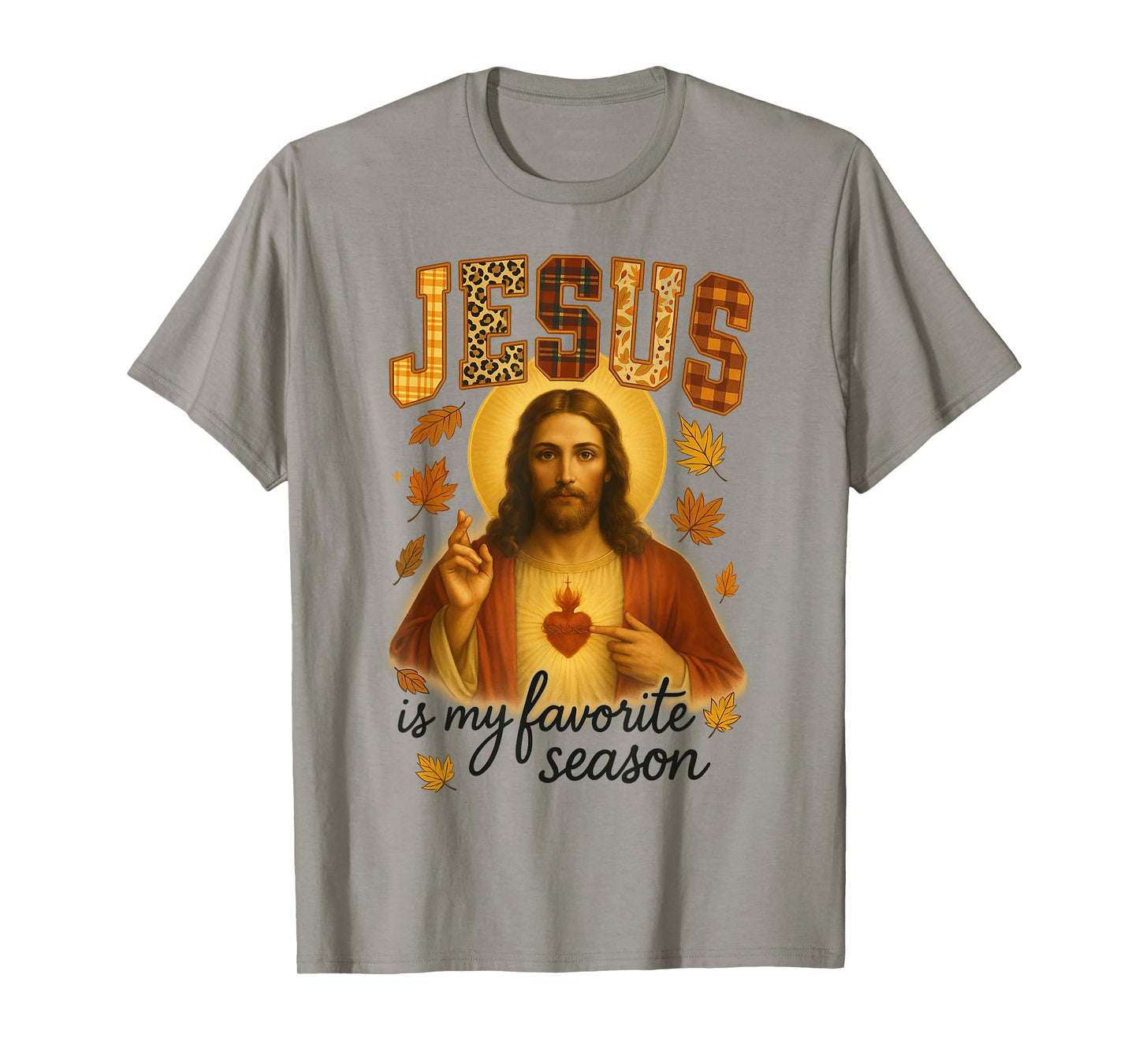 HUGvyn Thanksgiving Jesus is My Favorite Season Fall Faith T-Shirt