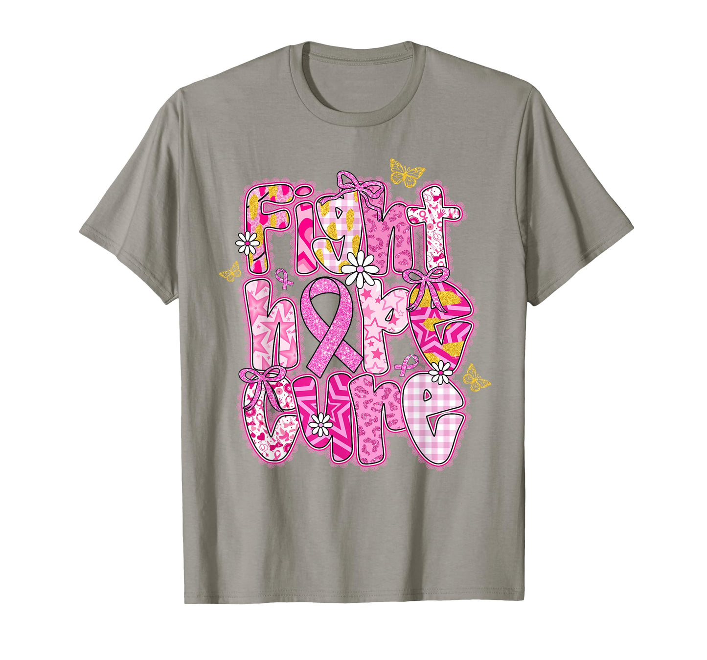 Faith Hope Cure Breast Cancer October We Wear Pink Women T-Shirt