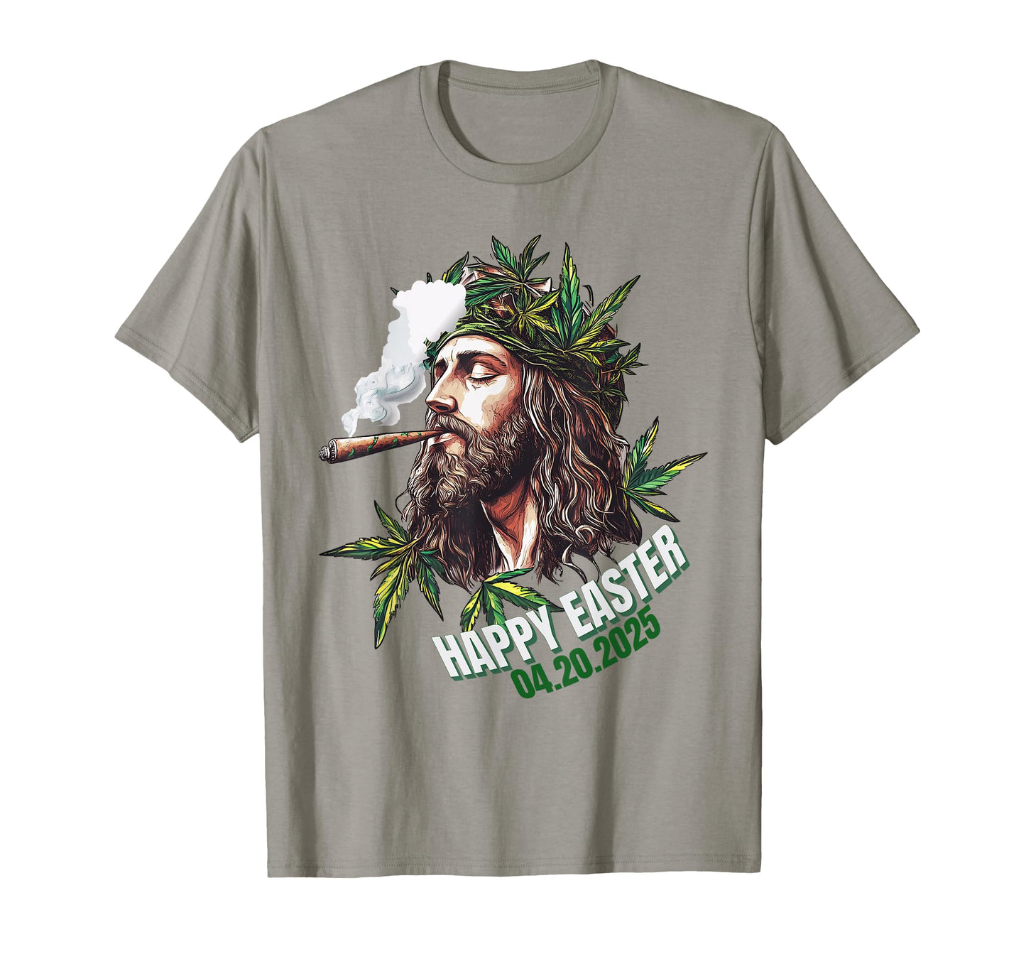 Happy Easter 420 Funny Jesus 2025 T-Shirt