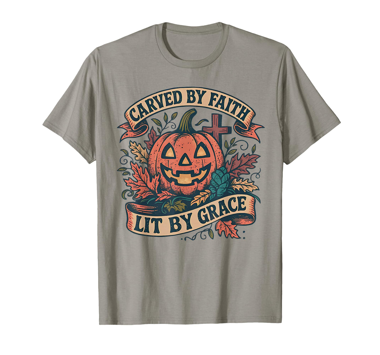 Carved by Faith Pumpkin Christian Fall Halloween T-Shirt