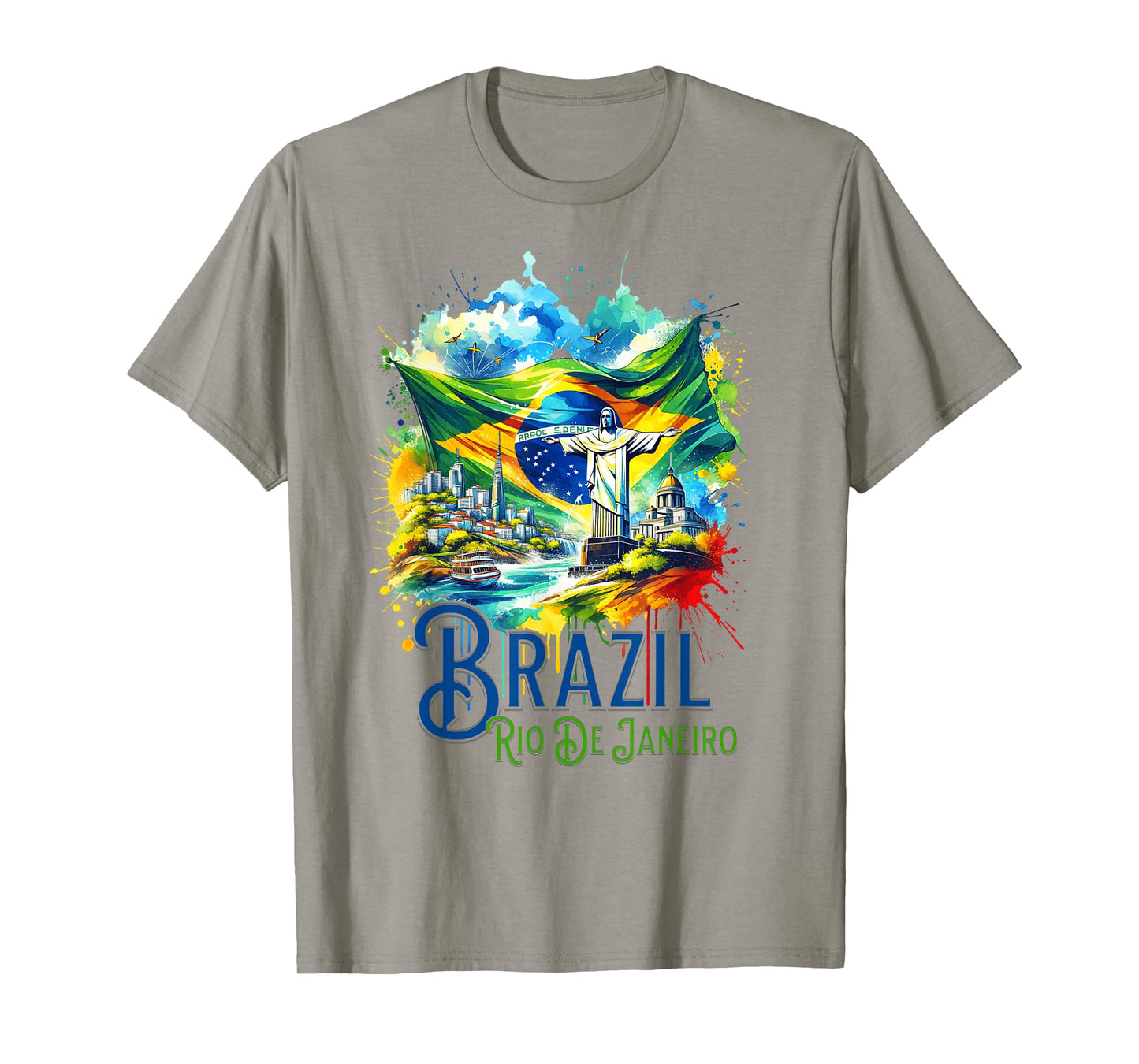 Rio De Janeiro Brazil Christ The Redeemer Brasil Flag Brazil T-Shirt