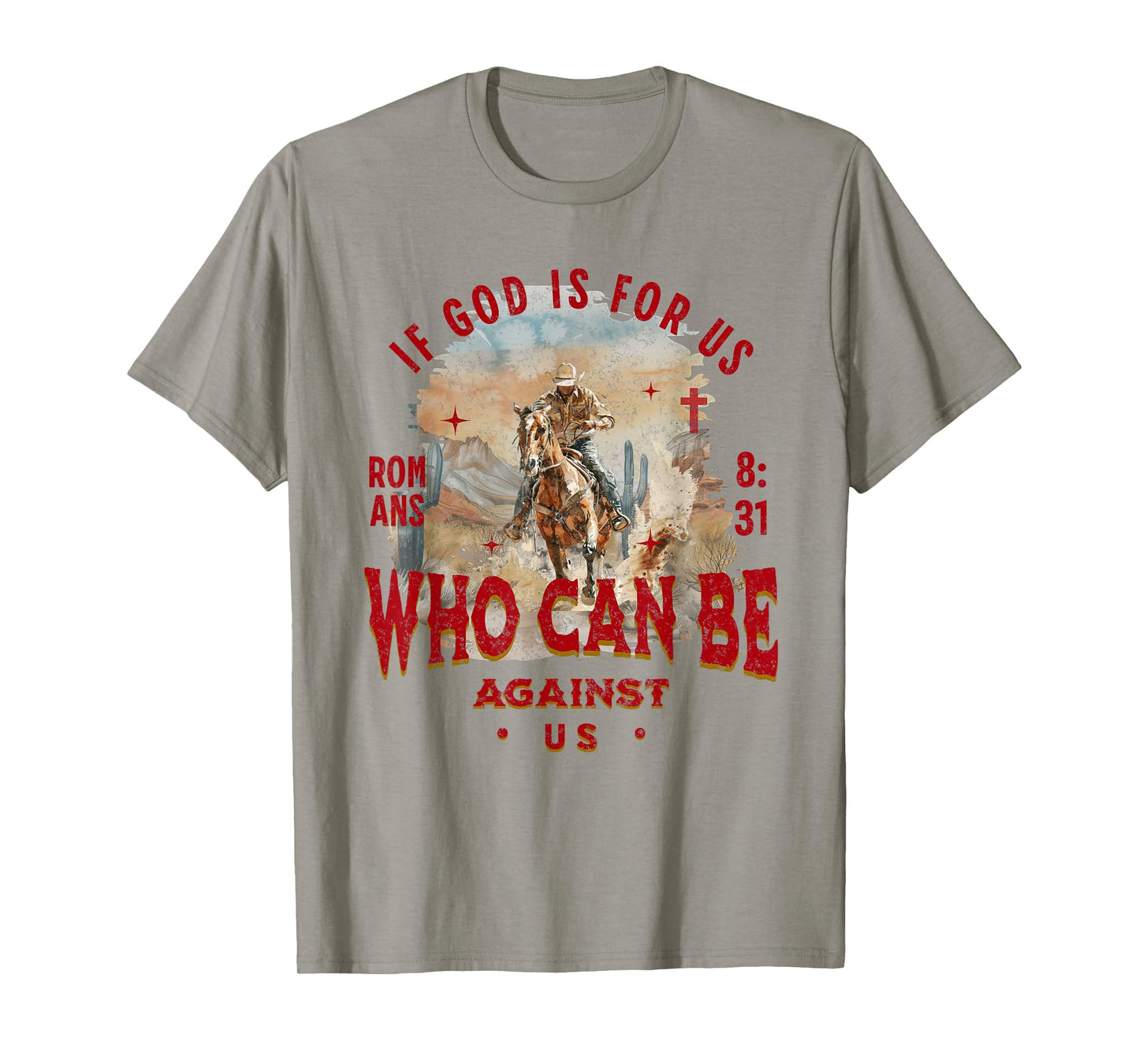 Cowboy Bible Scripture Verse Western Jesus For Mens Faith T-Shirt