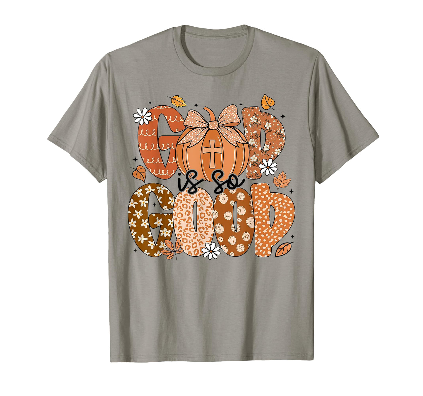 God is So Good Pumpkin Leopard Christian Faith Autumn T-Shirt
