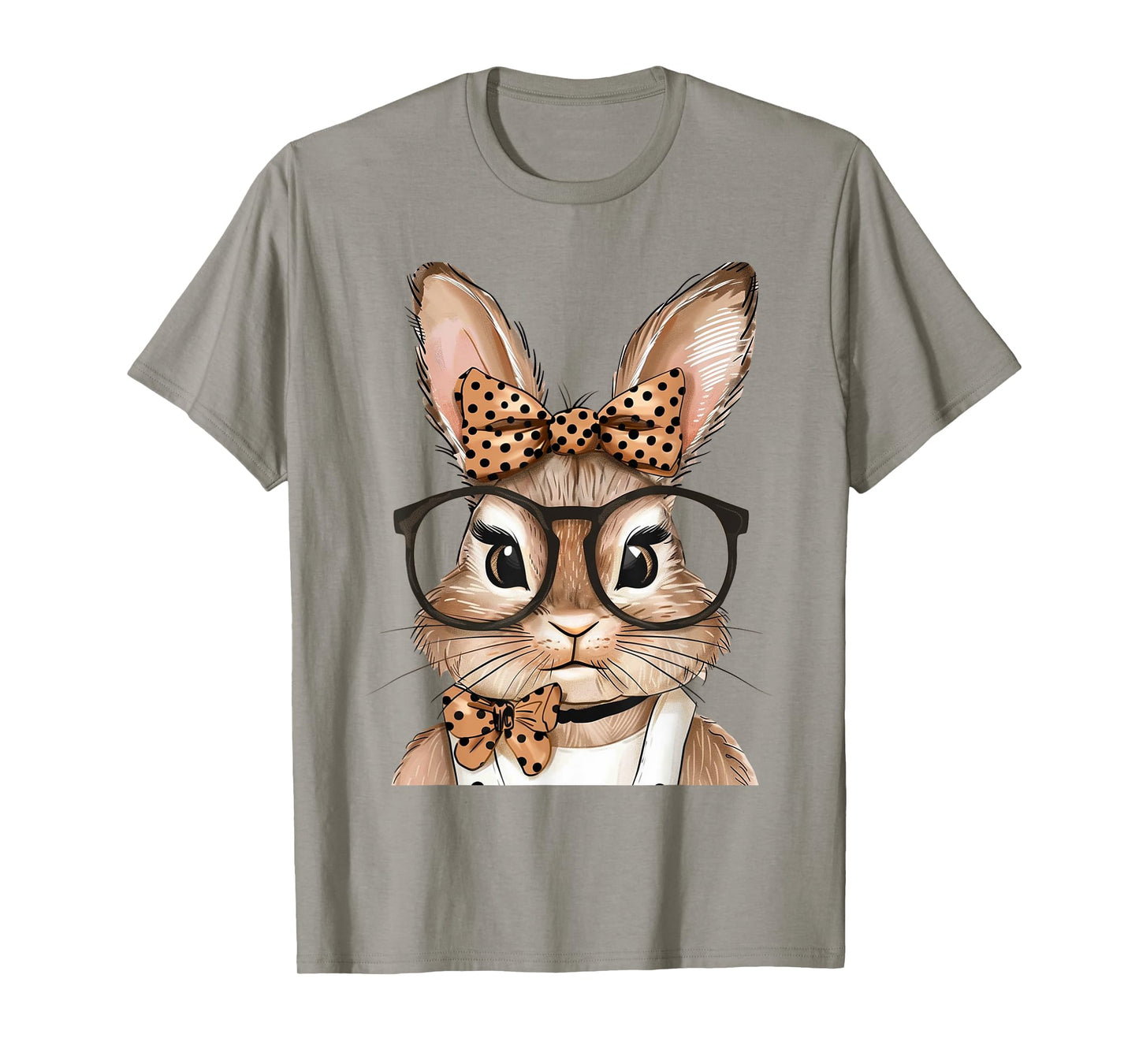 Cute Bunny With Glasses Rabbit Easter Day Women Girls Kids T-Shirt