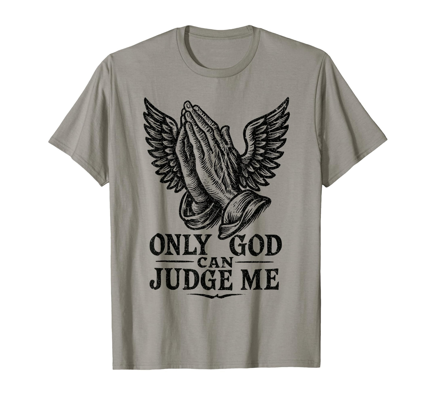 Only God Can Judge Me Prayer Hands Doves Chicano Tattoo T-Shirt