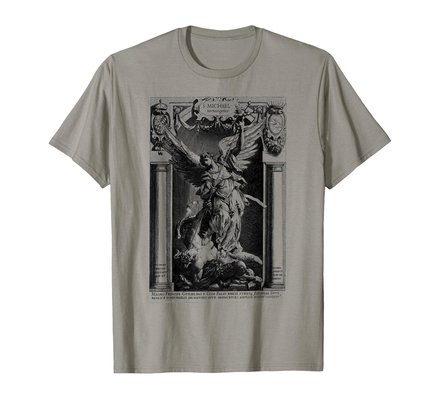 Saint Michael the Archangel Defeating Satan Christian T-Shirt