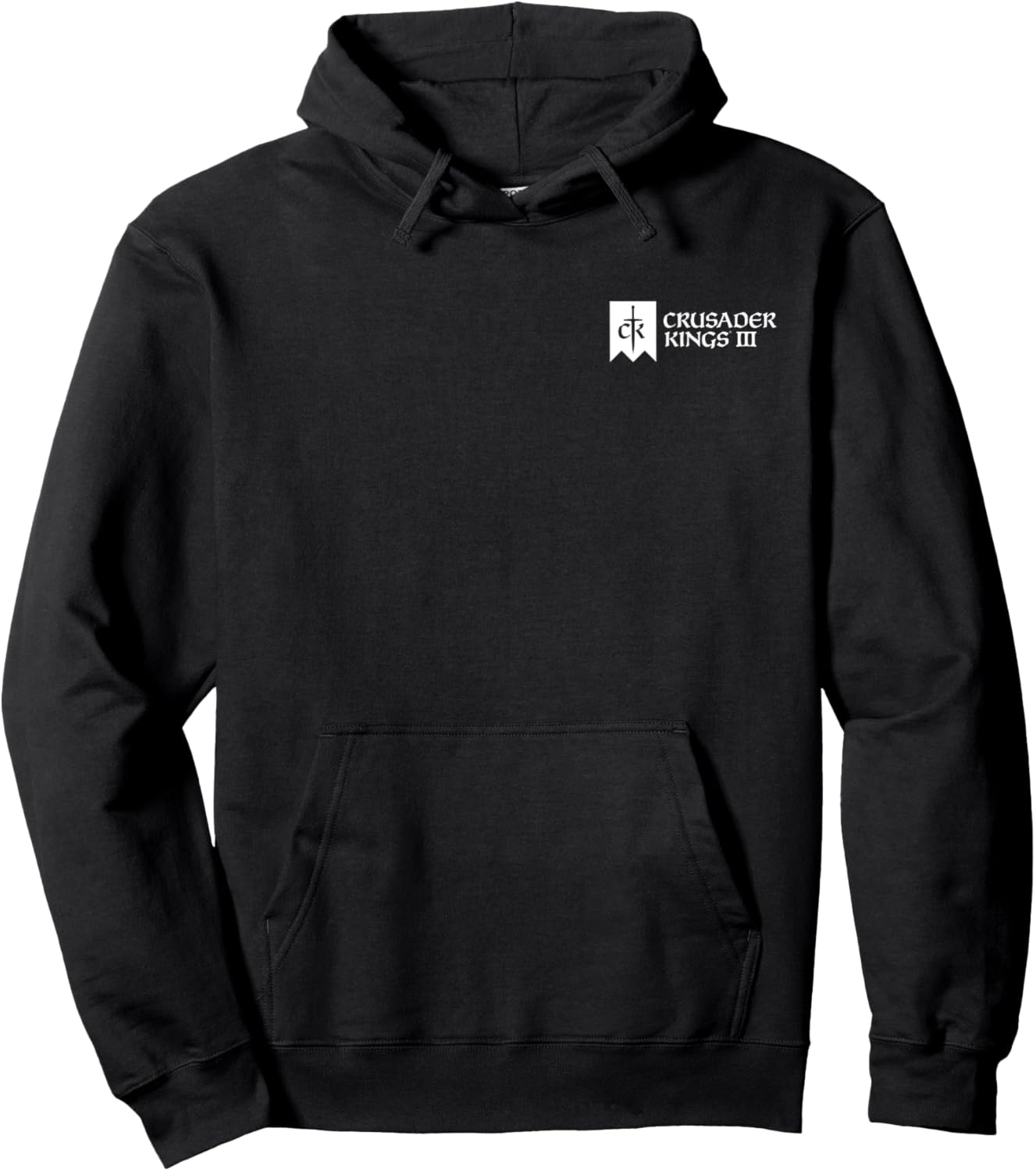 Crusader Kings III game logo white Hoodie - Hoodie | Black
