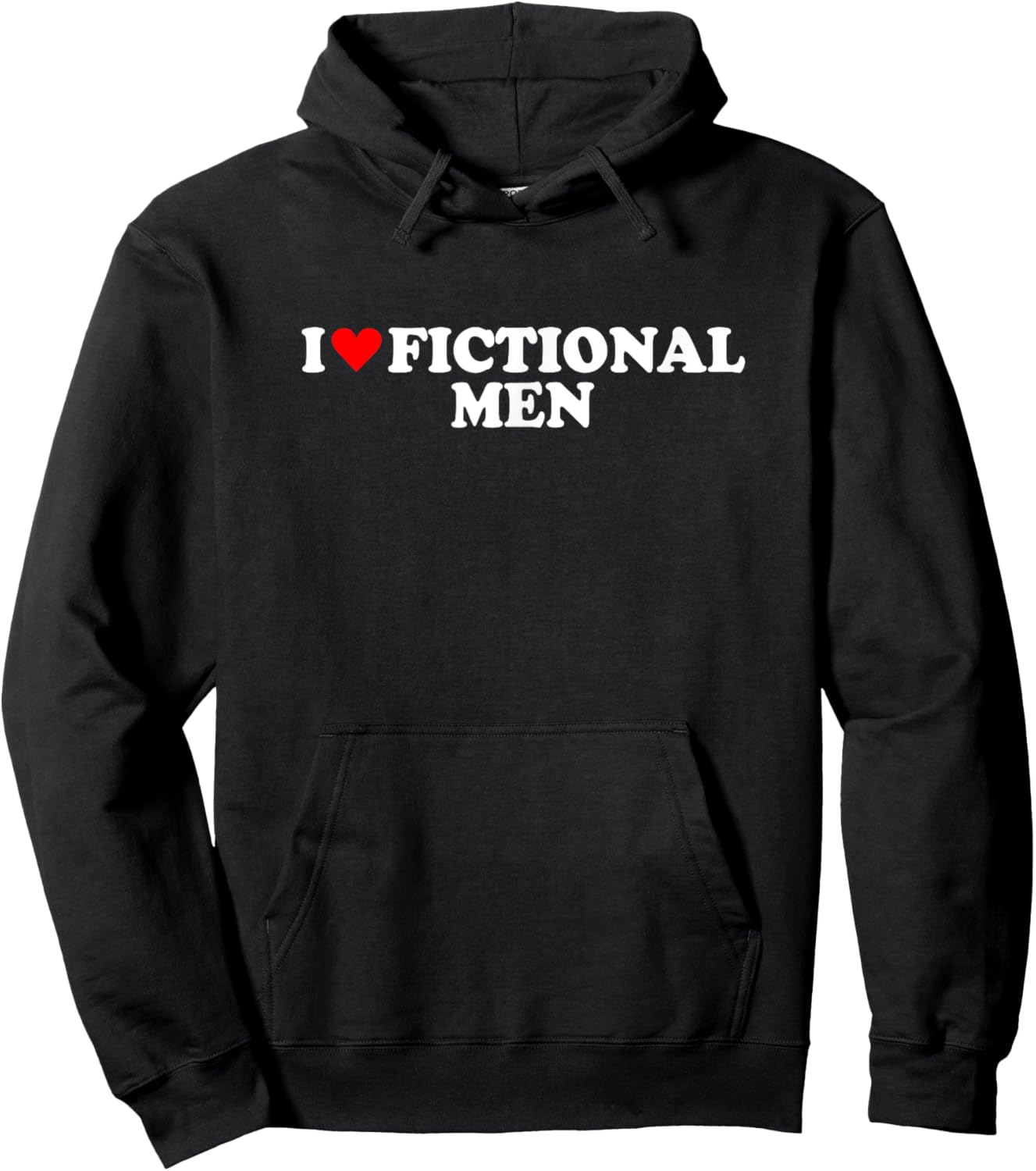 I Love Heart Fictional Men Simple Cute Funny Reading Books Hoodie - Hoodie | Black