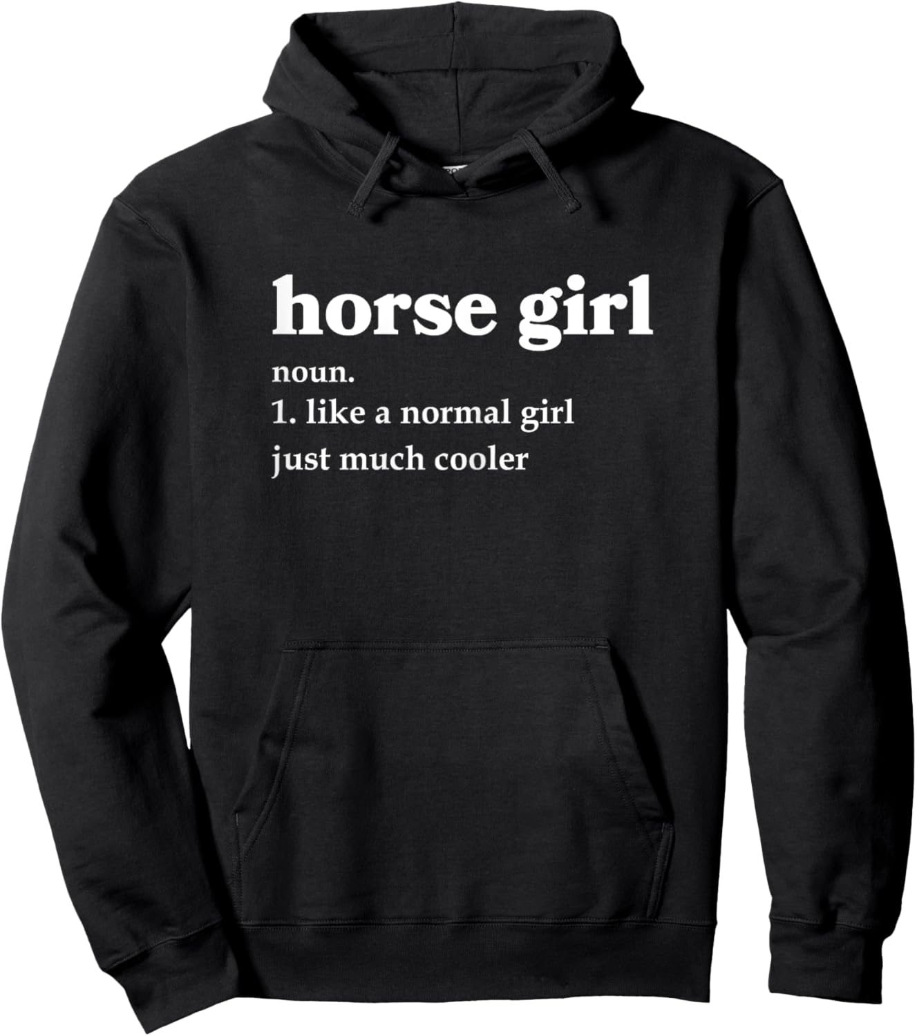 Horse Girl Definition Funny Cowgirl Equestrian Horse Lover Hoodie - Hoodie | Black